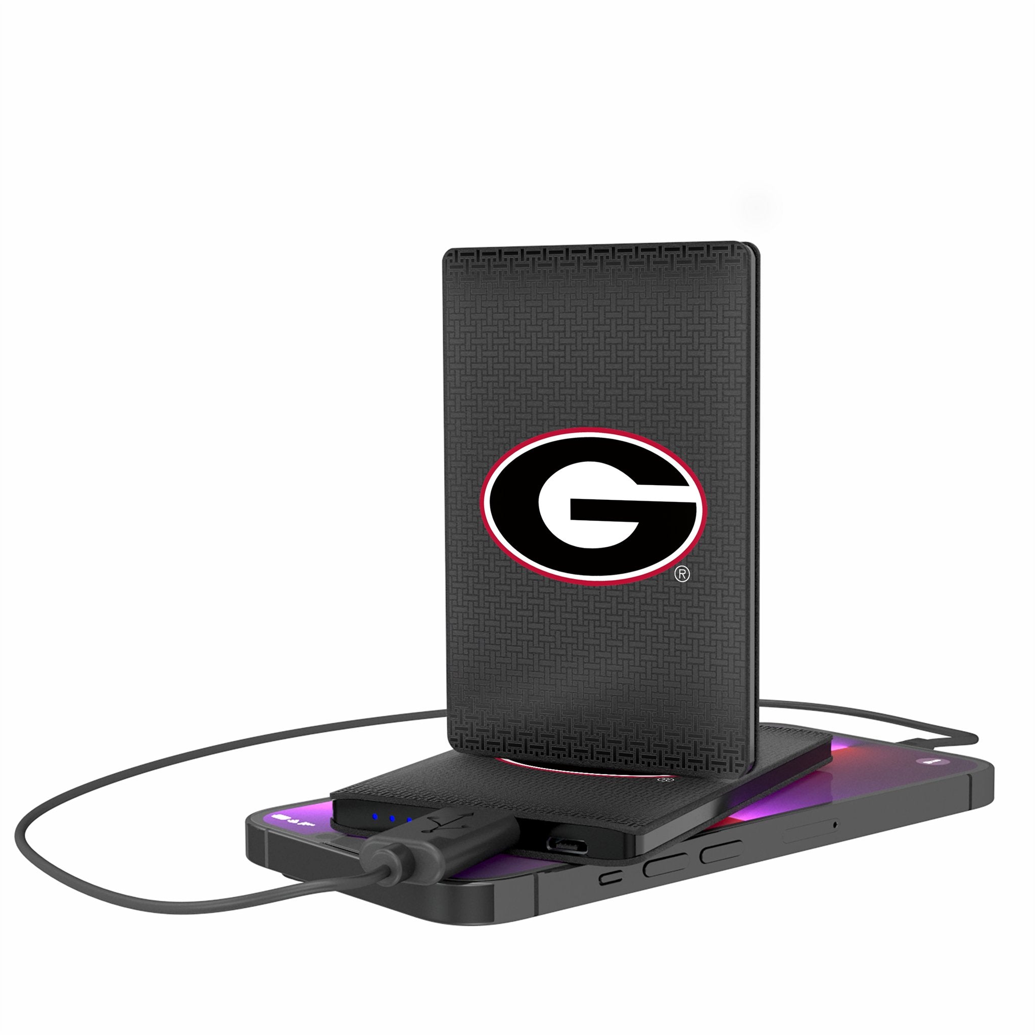 University of Georgia Bulldogs Linen 2500mAh Credit Card Powerbank - Sports Gifts, Sports Memorabilia, Sports Collectibles, Fan Shop