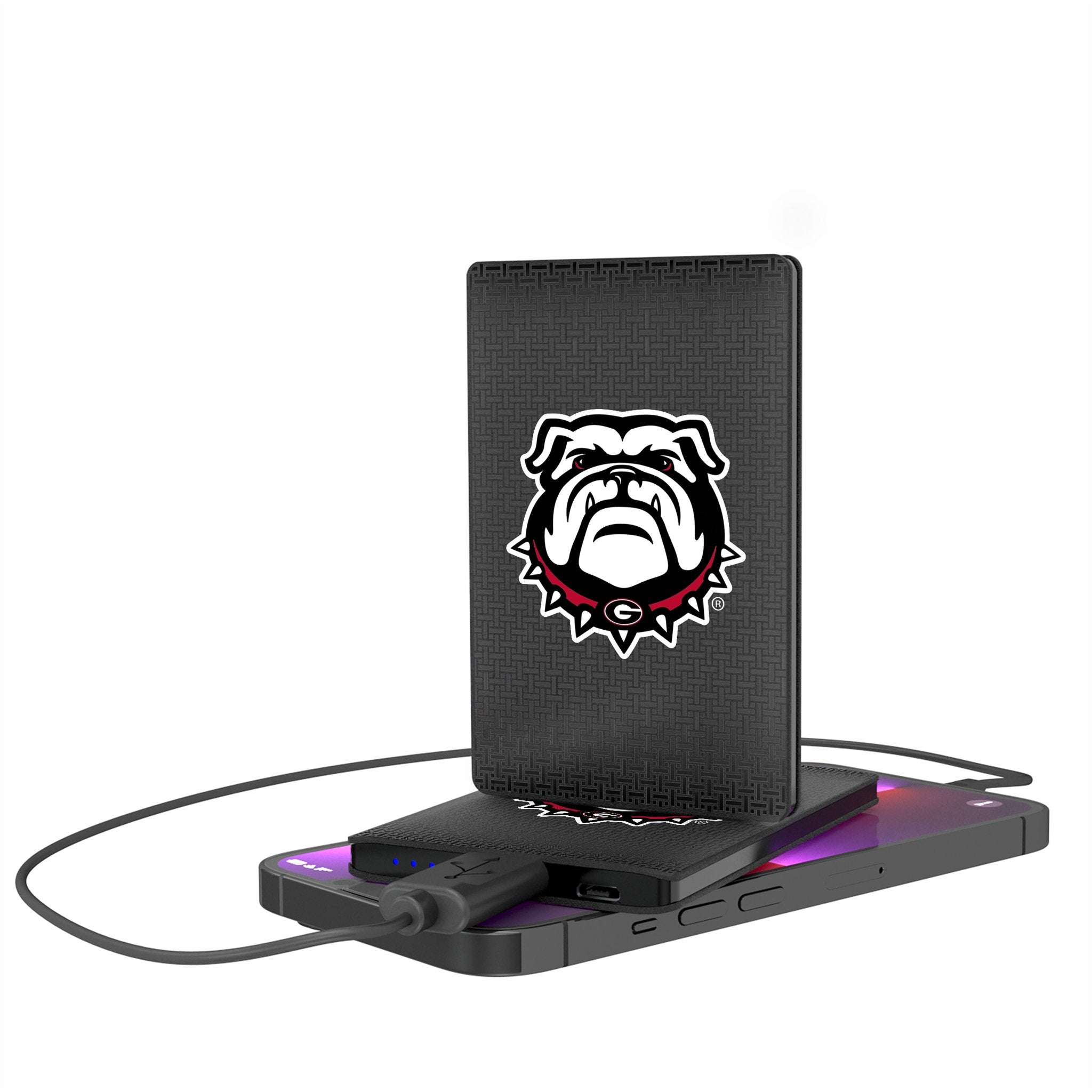 University of Georgia Bulldogs Uga Linen 2500mAh Credit Card Powerbank - Sports Gifts, Sports Memorabilia, Sports Collectibles, Fan Shop
