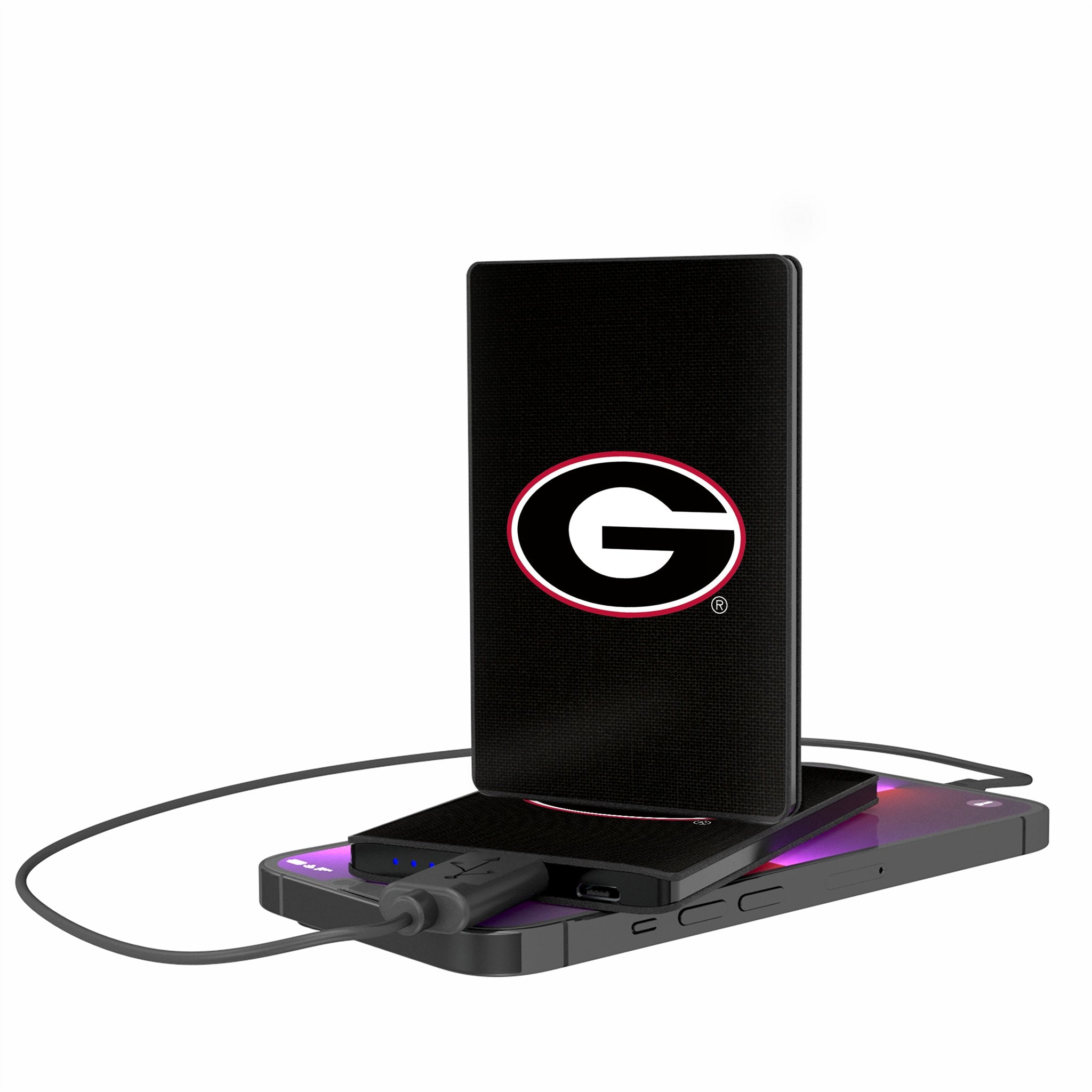 University of Georgia Bulldogs Solid 2500mAh Credit Card Powerbank - Sports Gifts, Sports Memorabilia, Sports Collectibles, Fan Shop