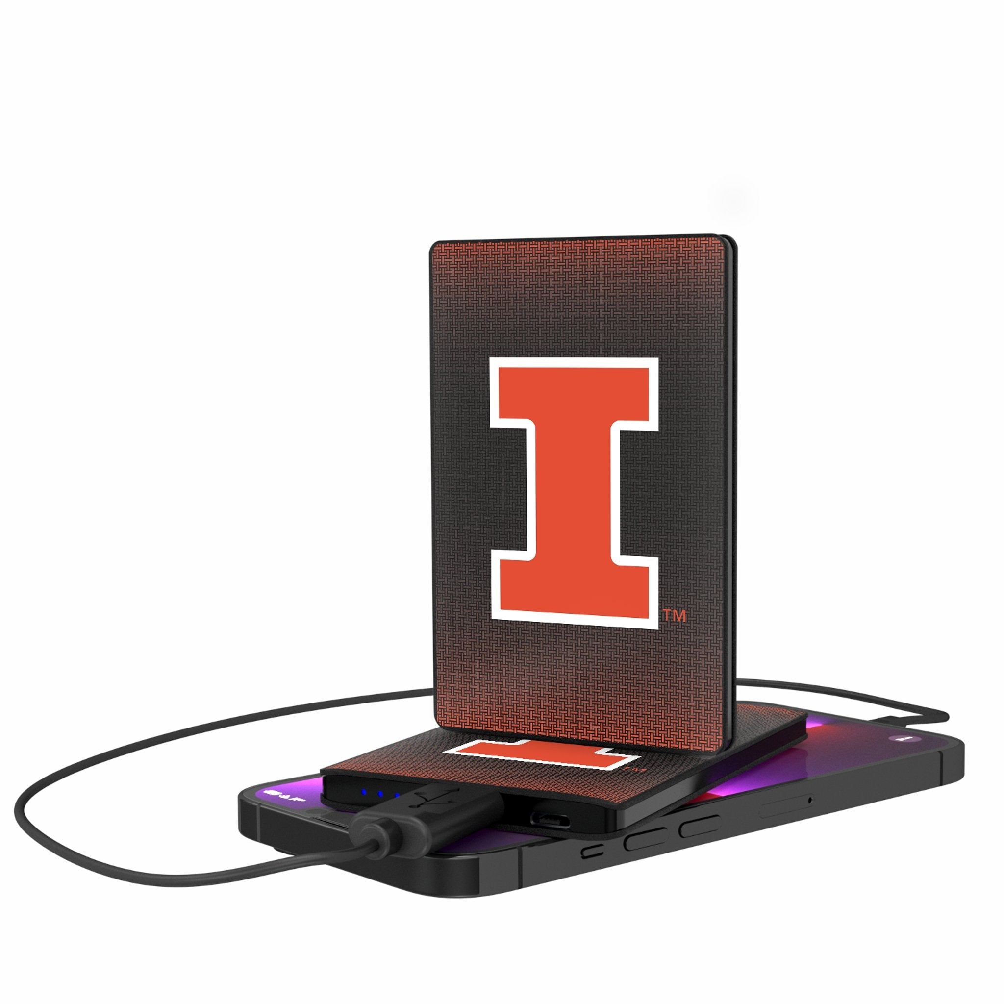 University of Illinois Fighting Illini Linen 2500mAh Credit Card Powerbank - Sports Gifts, Sports Memorabilia, Sports Collectibles, Fan Shop