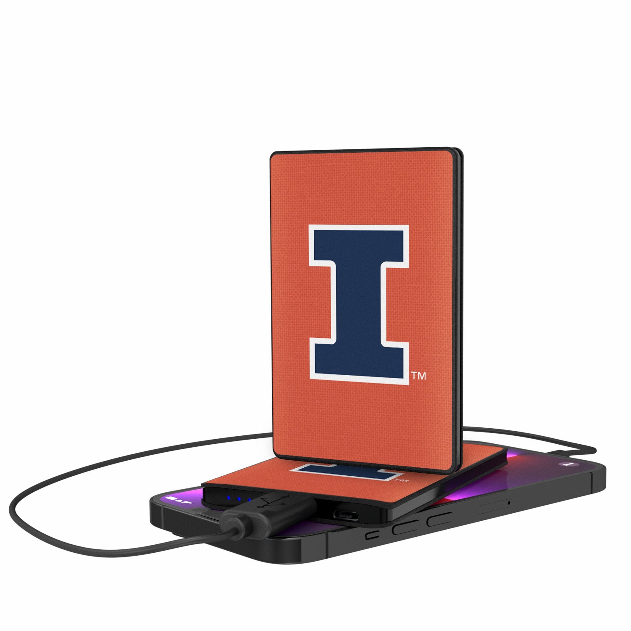 University of Illinois Fighting Illini Solid 2500mAh Credit Card Powerbank - Sports Gifts, Sports Memorabilia, Sports Collectibles, Fan Shop