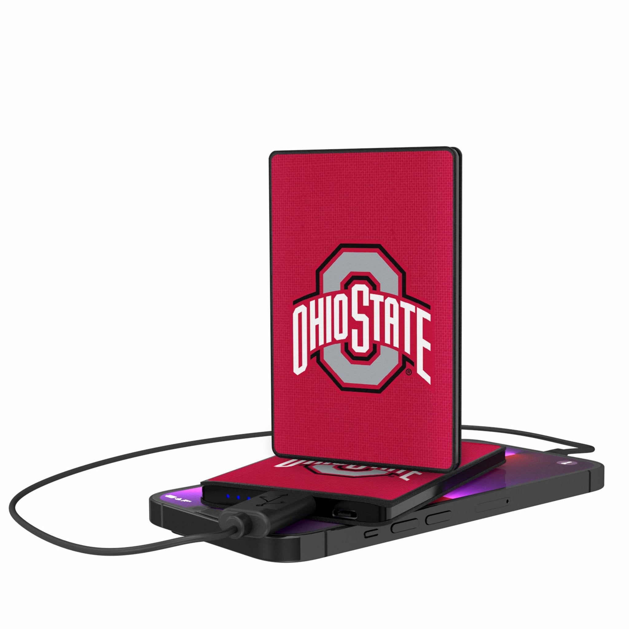Ohio State University Buckeyes Solid 2500mAh Credit Card Powerbank - Sports Gifts, Sports Memorabilia, Sports Collectibles, Fan Shop