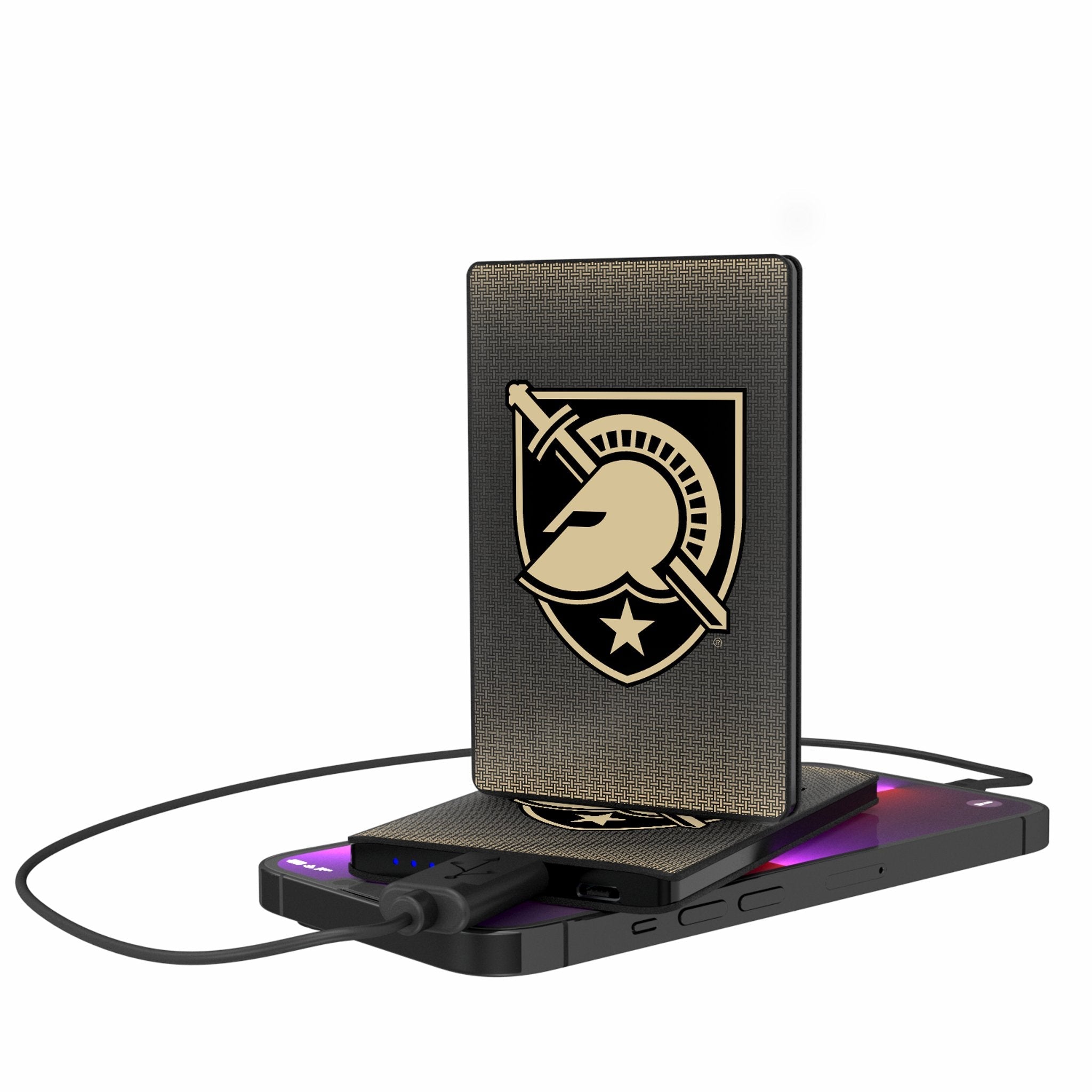 United States Military Academy Black Knights Linen 2500mAh Credit Card Powerbank - Sports Gifts, Sports Memorabilia, Sports Collectibles, Fan Shop