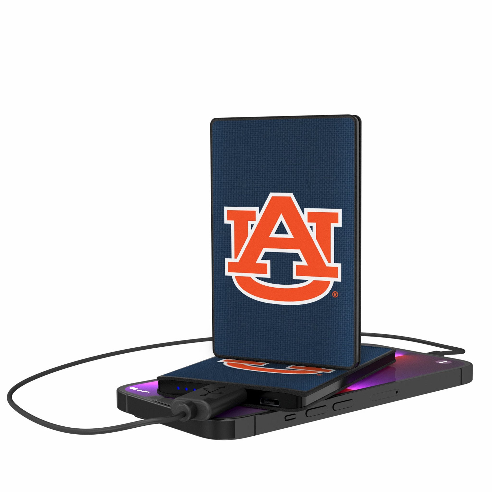 University of Auburn Tigers Solid 2500mAh Credit Card Powerbank - Sports Gifts, Sports Memorabilia, Sports Collectibles, Fan Shop