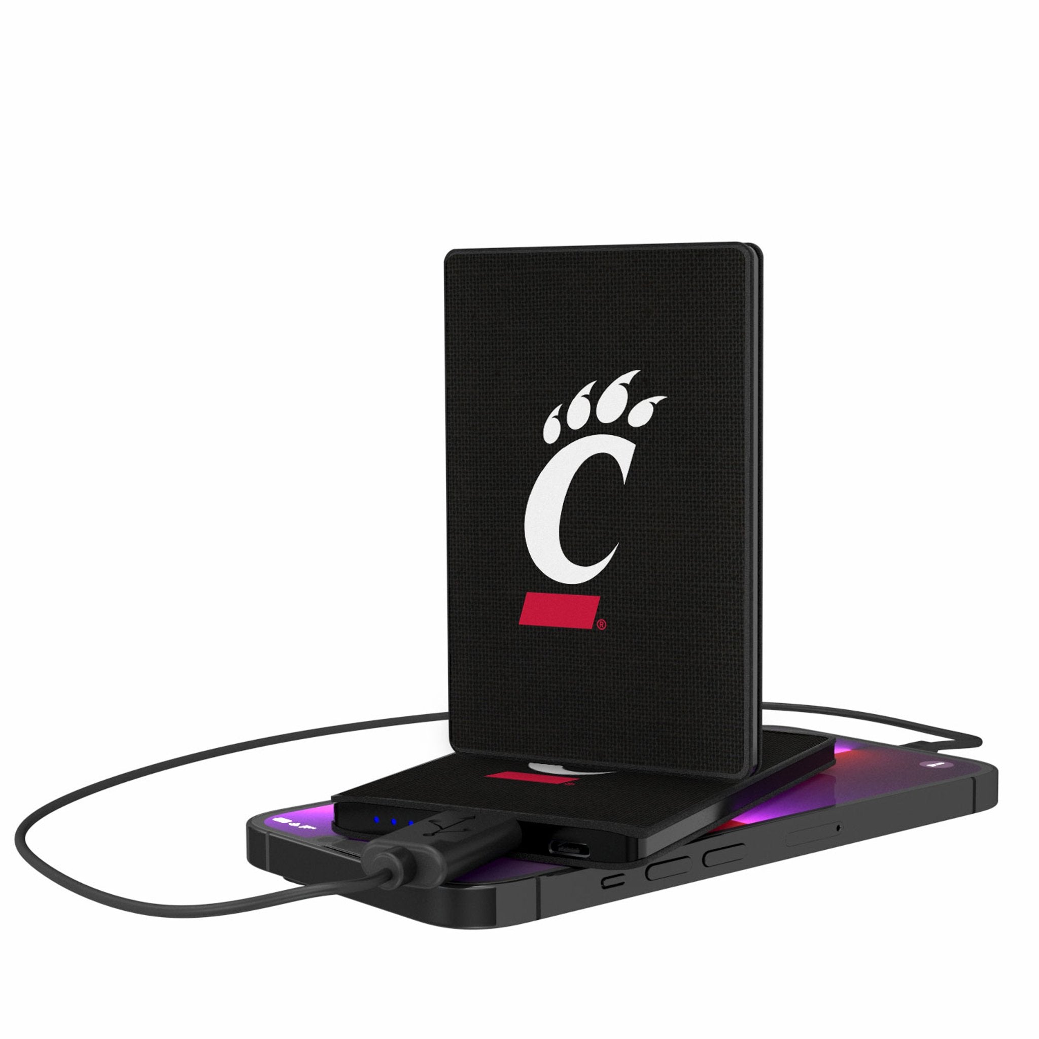 University of Cincinnati Bearcats Solid 2500mAh Credit Card Powerbank - Sports Gifts, Sports Memorabilia, Sports Collectibles, Fan Shop