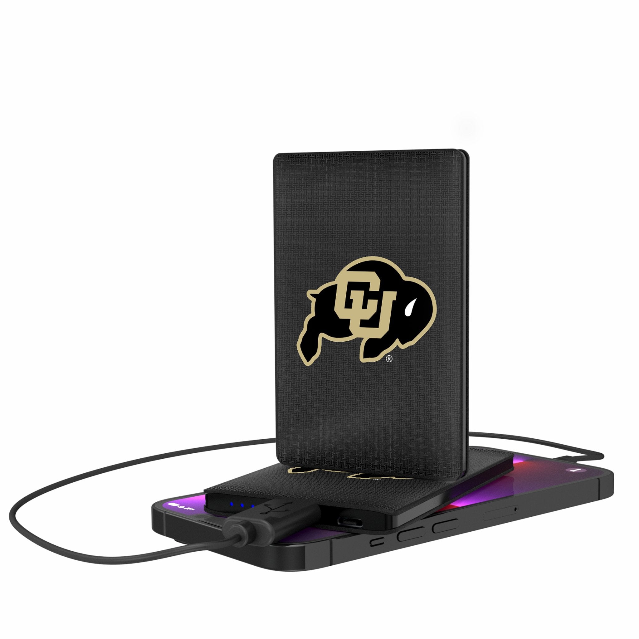 University of Colorado Buffaloes Linen 2500mAh Credit Card Powerbank - Sports Gifts, Sports Memorabilia, Sports Collectibles, Fan Shop