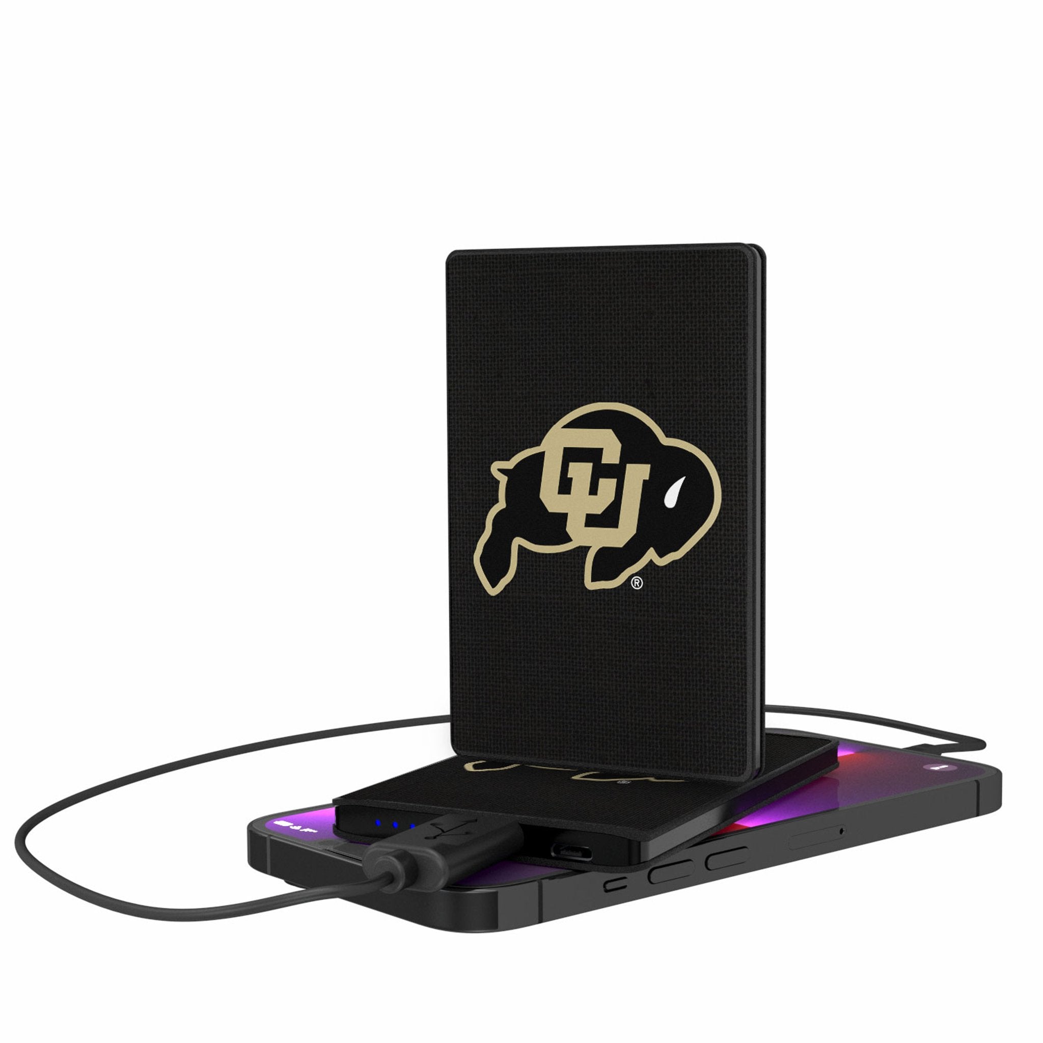 University of Colorado Buffaloes Solid 2500mAh Credit Card Powerbank - Sports Gifts, Sports Memorabilia, Sports Collectibles, Fan Shop