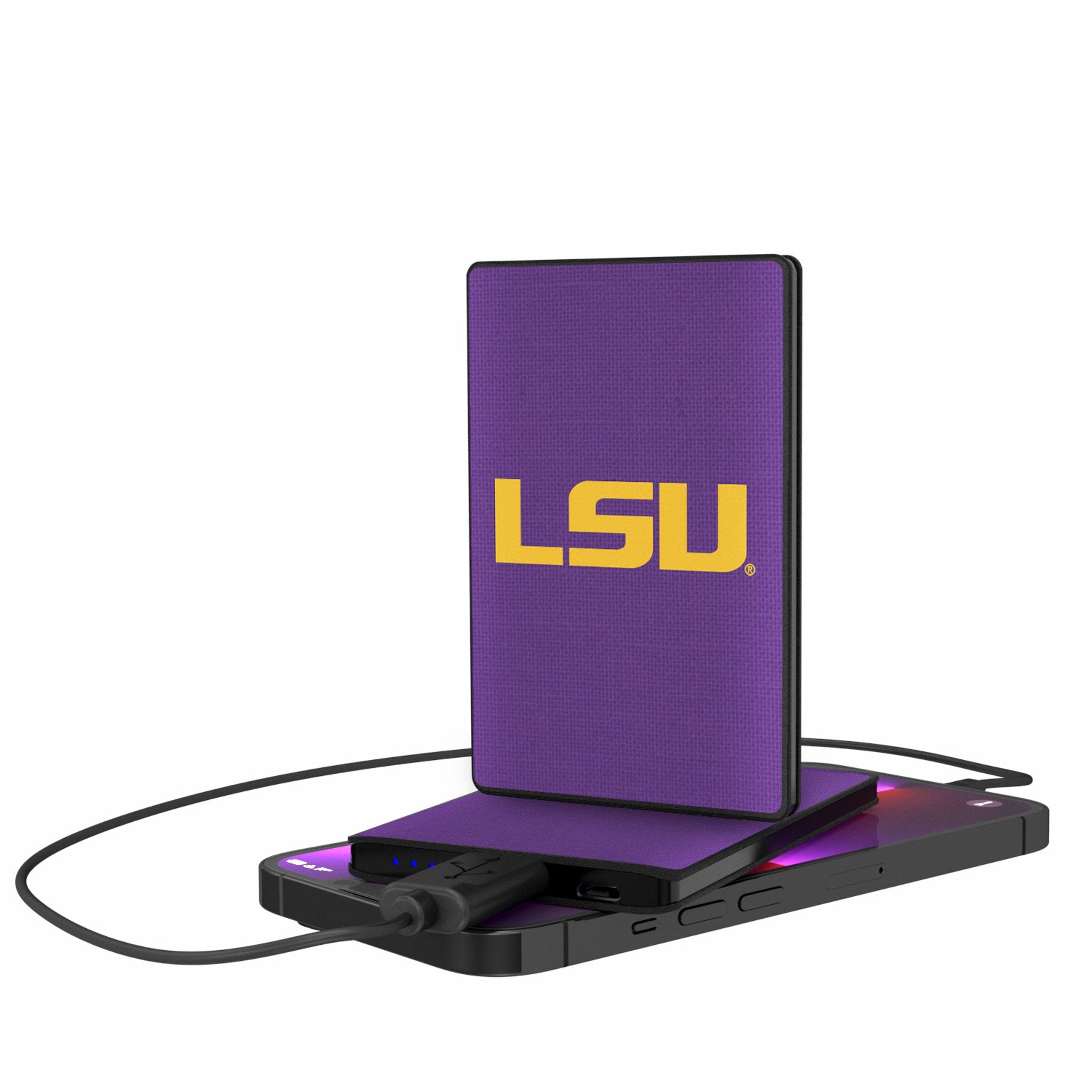Louisiana State University Tigers Solid 2500mAh Credit Card Powerbank - Sports Gifts, Sports Memorabilia, Sports Collectibles, Fan Shop