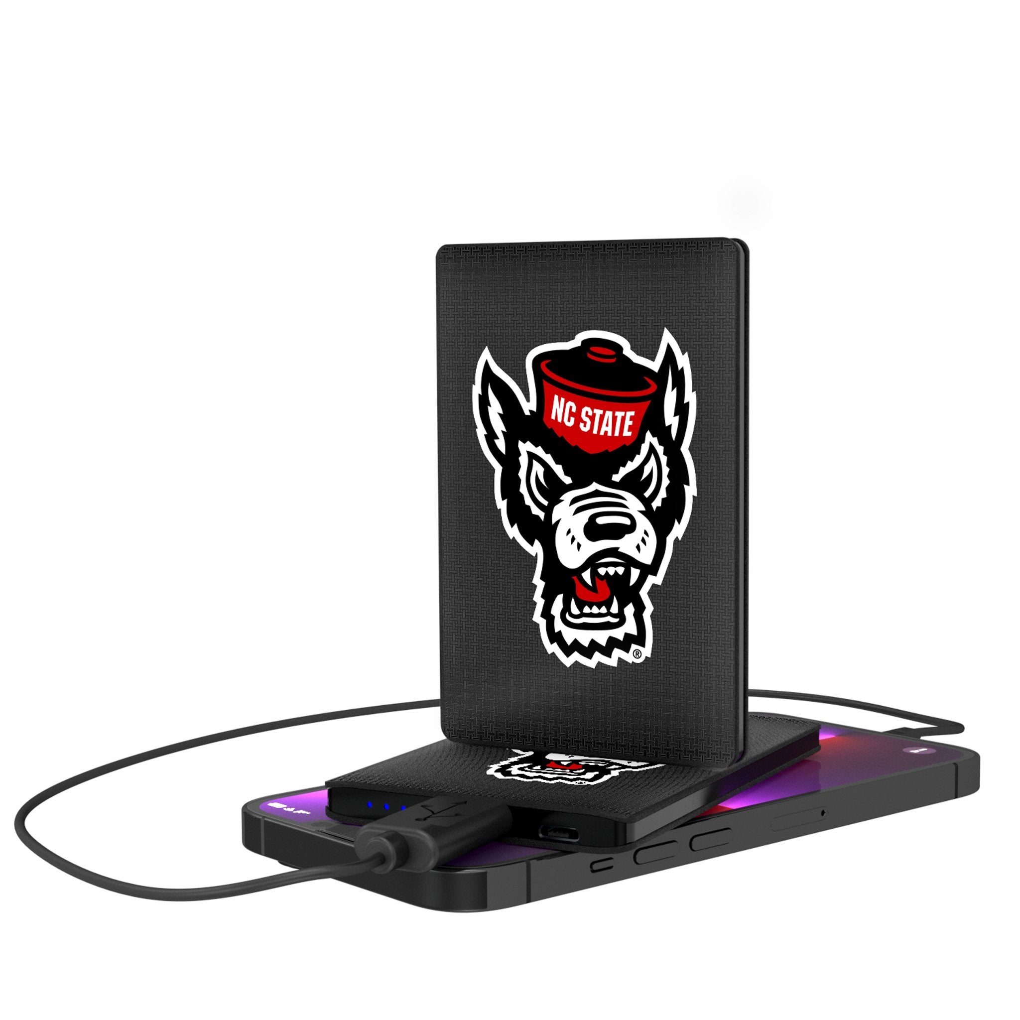 North Carolina State University Wolfpack Linen 2500mAh Credit Card Powerbank - Sports Gifts, Sports Memorabilia, Sports Collectibles, Fan Shop