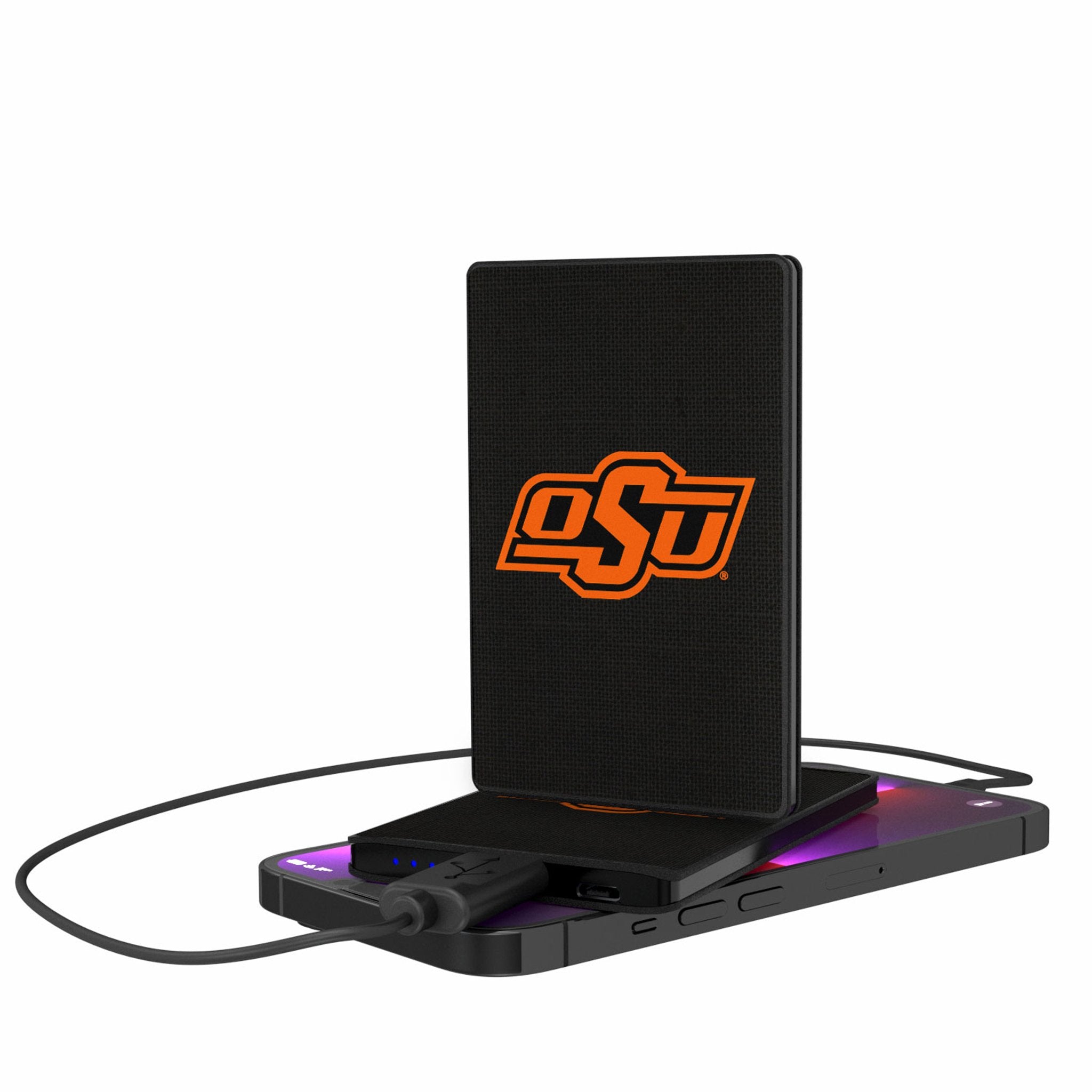 Oklahoma State University Cowboys Solid 2500mAh Credit Card Powerbank - Sports Gifts, Sports Memorabilia, Sports Collectibles, Fan Shop