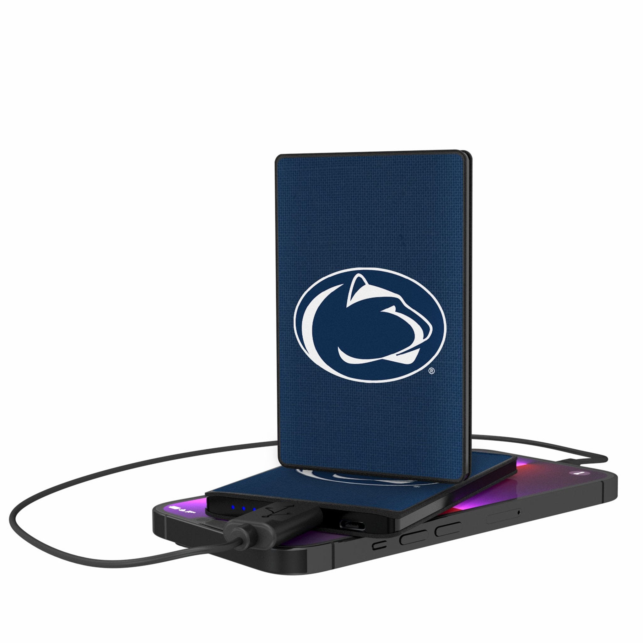 Pennsylvania State University Nittany Lions Solid 2500mAh Credit Card Powerbank - Sports Gifts, Sports Memorabilia, Sports Collectibles, Fan Shop