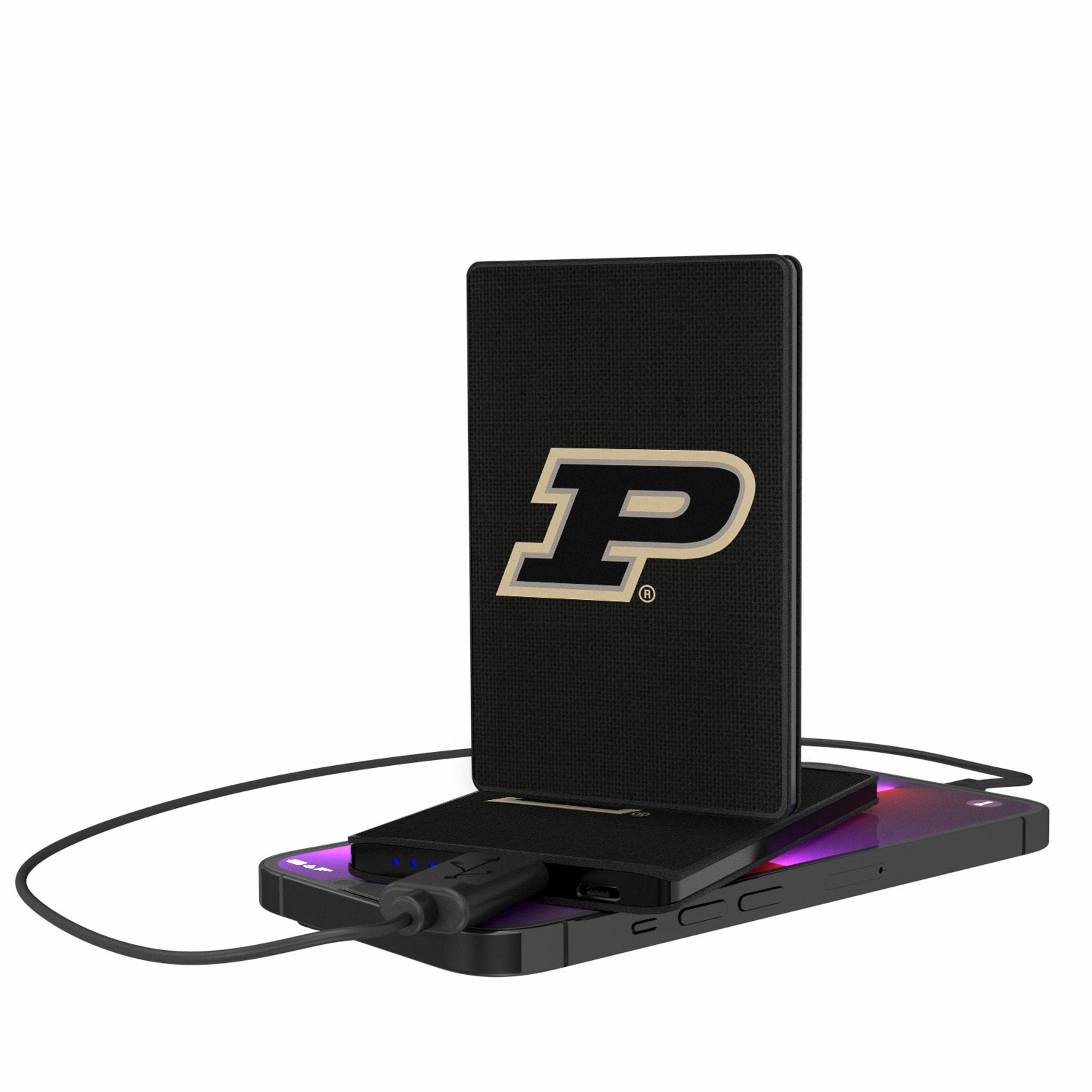 Purdue University Boilermakers Solid 2500mAh Credit Card Powerbank - Sports Gifts, Sports Memorabilia, Sports Collectibles, Fan Shop