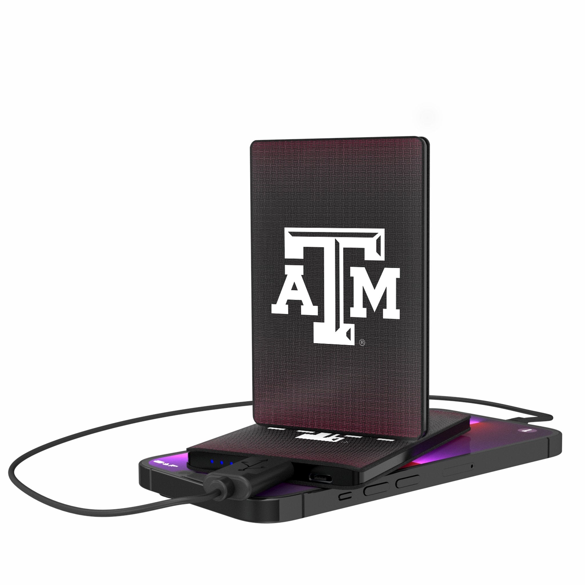 Texas A&M University Aggies Linen 2500mAh Credit Card Powerbank - Sports Gifts, Sports Memorabilia, Sports Collectibles, Fan Shop