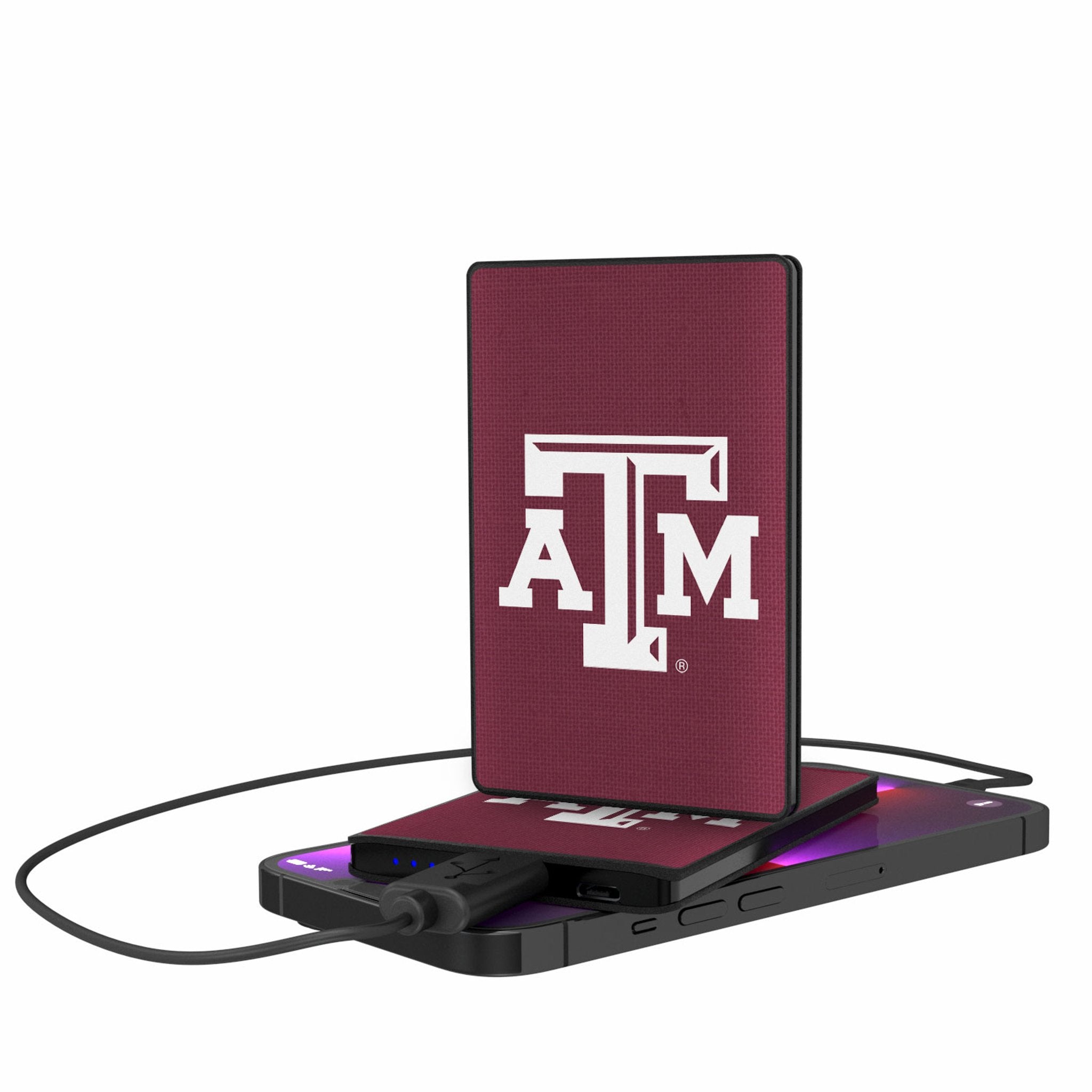 Texas A&M University Aggies Solid 2500mAh Credit Card Powerbank - Sports Gifts, Sports Memorabilia, Sports Collectibles, Fan Shop