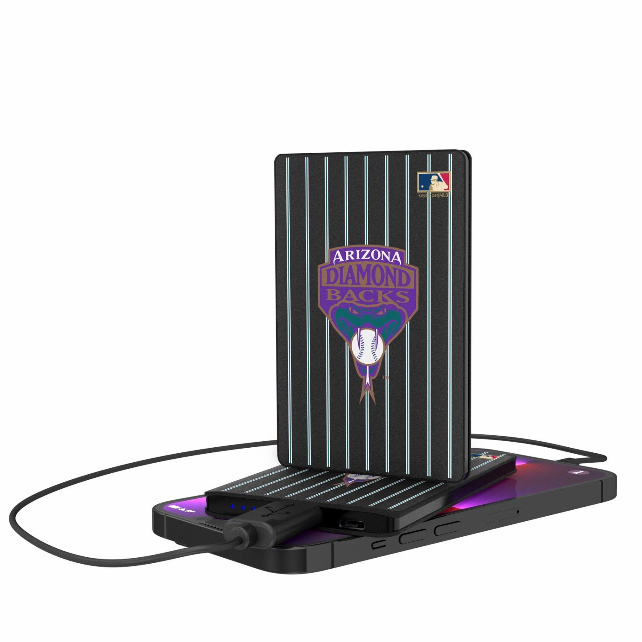 Arizona Diamondbacks 1999-2006 - Cooperstown Collection Pinstripe 2500mAh Credit Card Powerbank - Sports Gifts, Sports Memorabilia, Sports Collectibles, Fan Shop