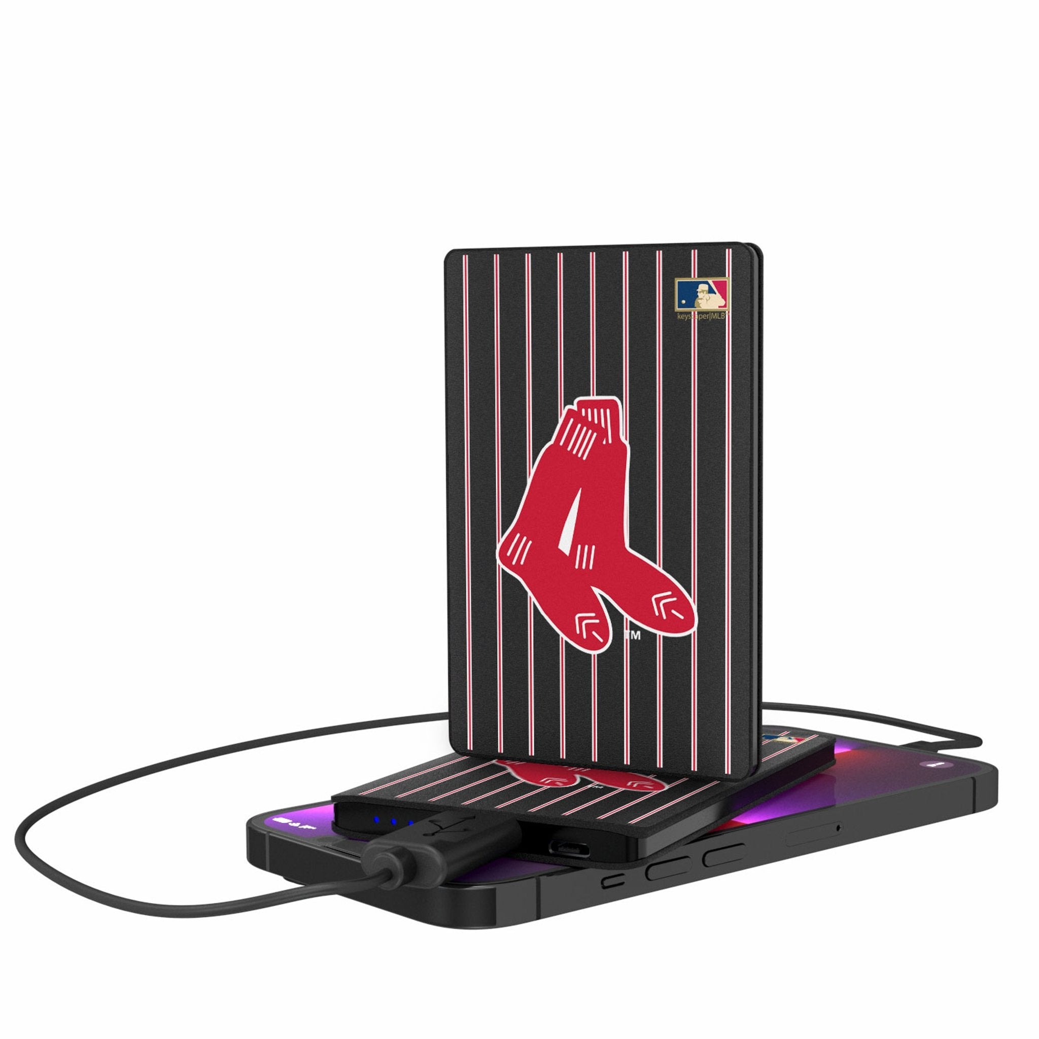 Boston Red Sox 1924-1960 - Cooperstown Collection Pinstripe 2500mAh Credit Card Powerbank - Sports Gifts, Sports Memorabilia, Sports Collectibles, Fan Shop