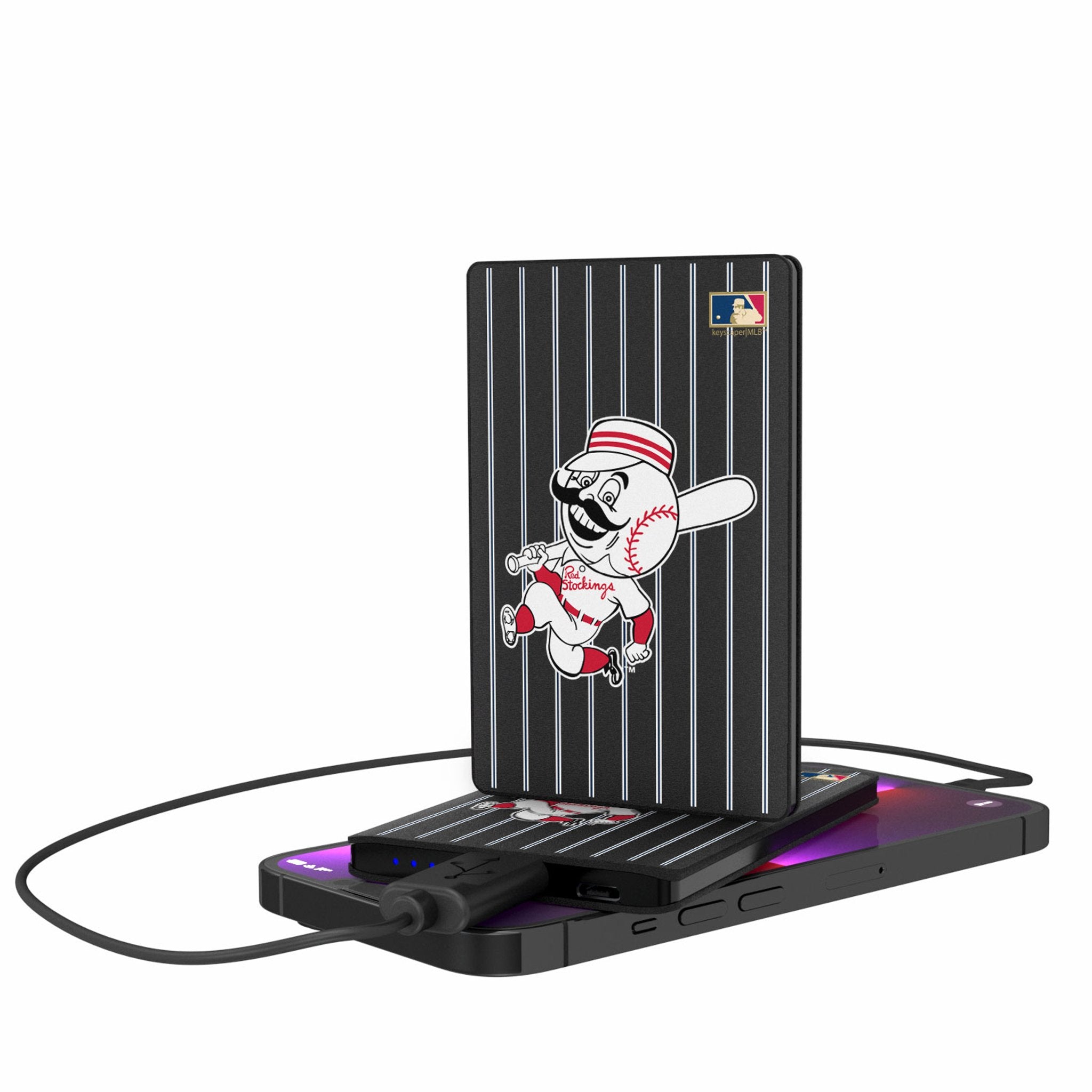 Cincinnati Reds 1953-1967 - Cooperstown Collection Pinstripe 2500mAh Credit Card Powerbank - Sports Gifts, Sports Memorabilia, Sports Collectibles, Fan Shop