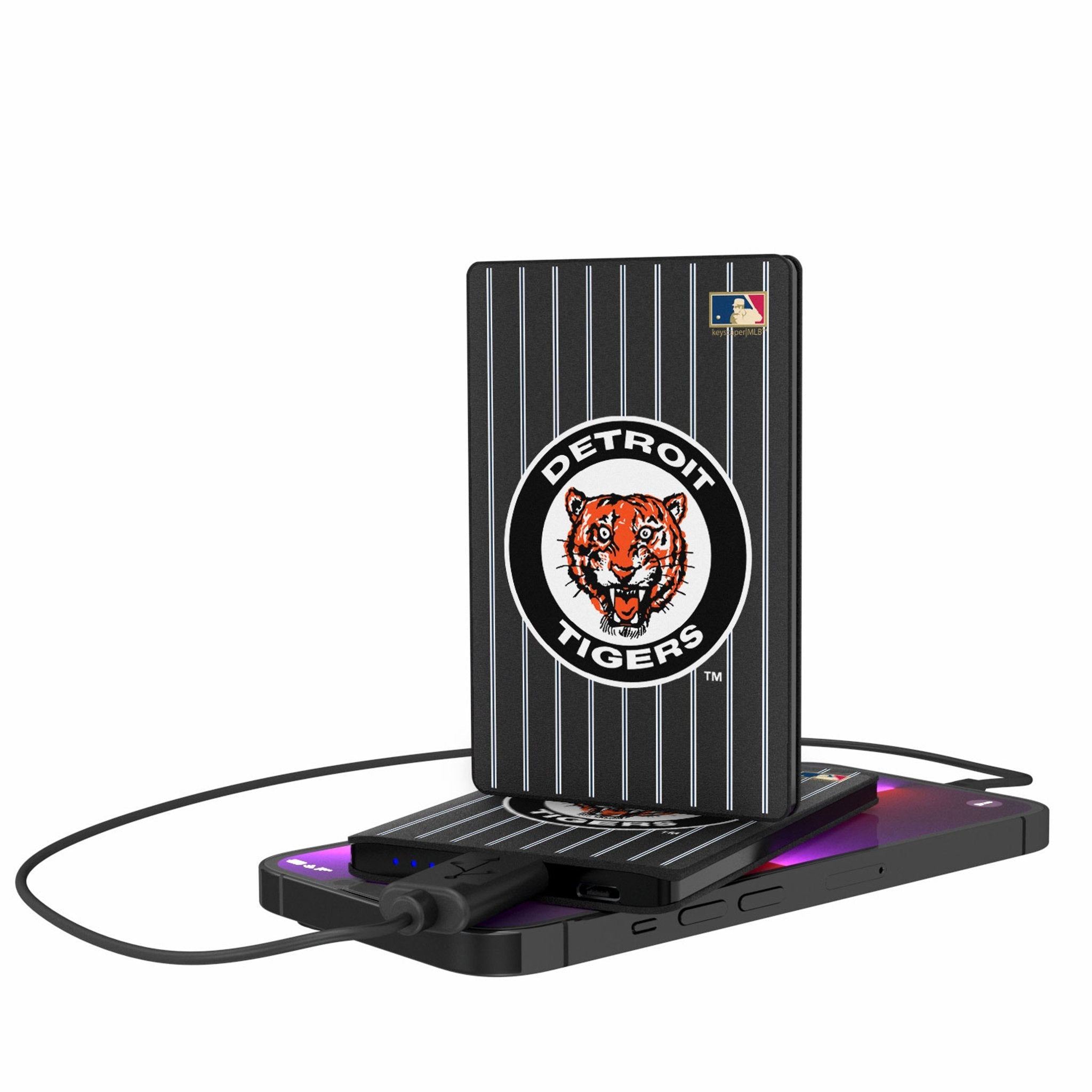 Detroit Tigers 1961-1963 - Cooperstown Collection Pinstripe 2500mAh Credit Card Powerbank - Sports Gifts, Sports Memorabilia, Sports Collectibles, Fan Shop