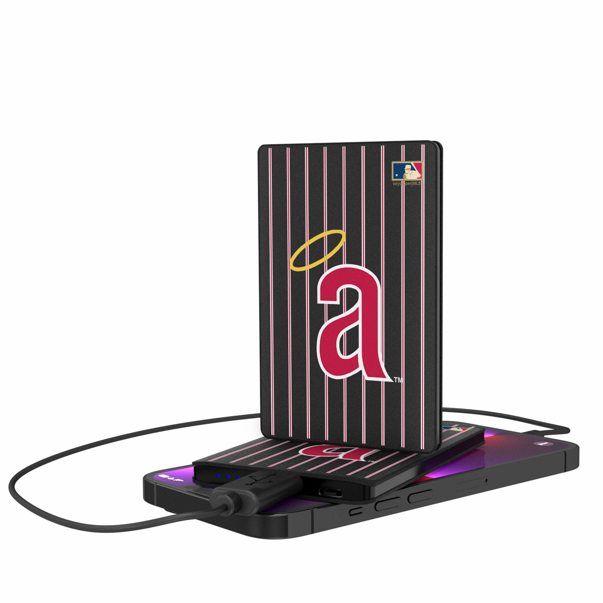 LA Angels 1971 - Cooperstown Collection Pinstripe 2500mAh Credit Card Powerbank - Sports Gifts, Sports Memorabilia, Sports Collectibles, Fan Shop