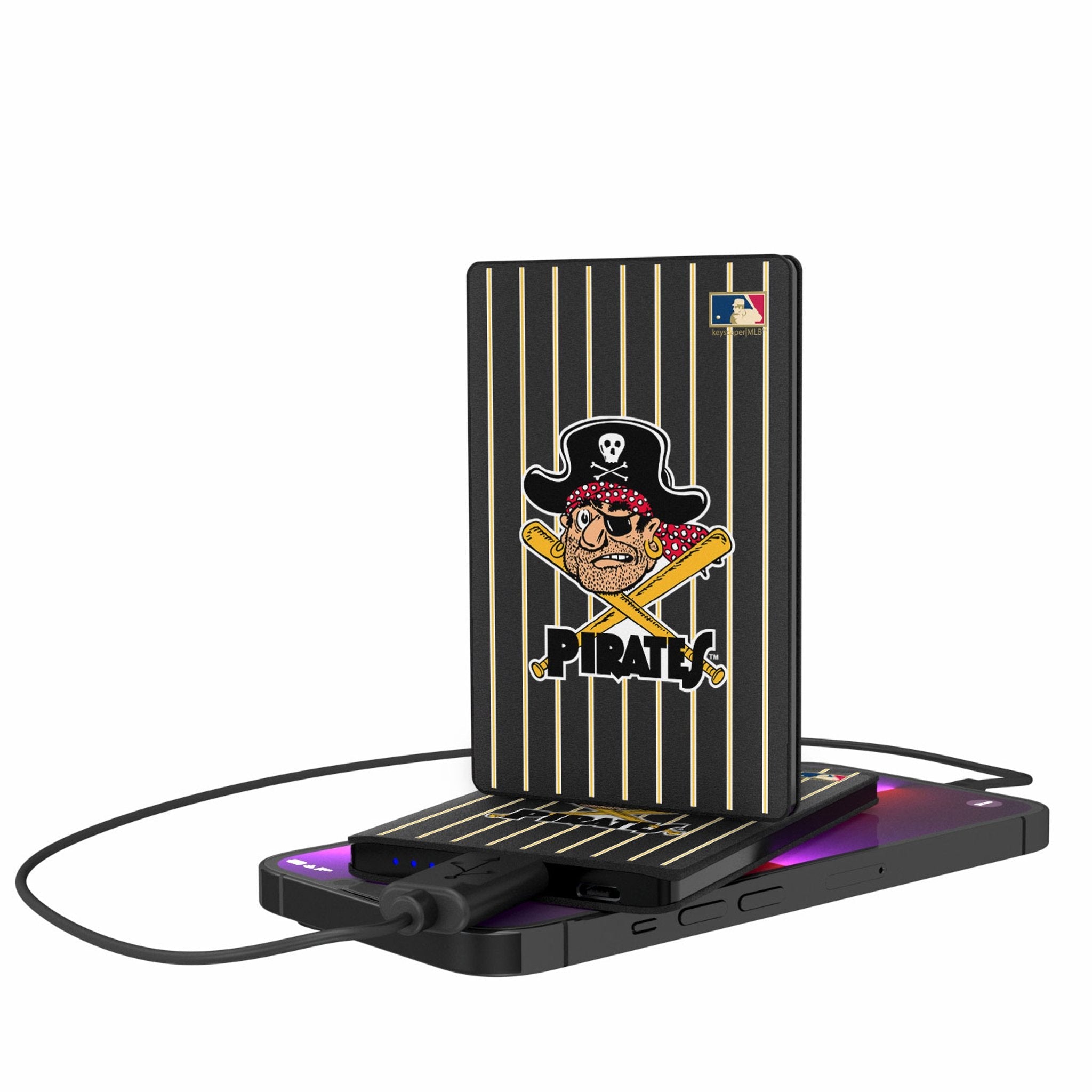Pittsburgh Pirates 1958-1966 - Cooperstown Collection Pinstripe 2500mAh Credit Card Powerbank - Sports Gifts, Sports Memorabilia, Sports Collectibles, Fan Shop