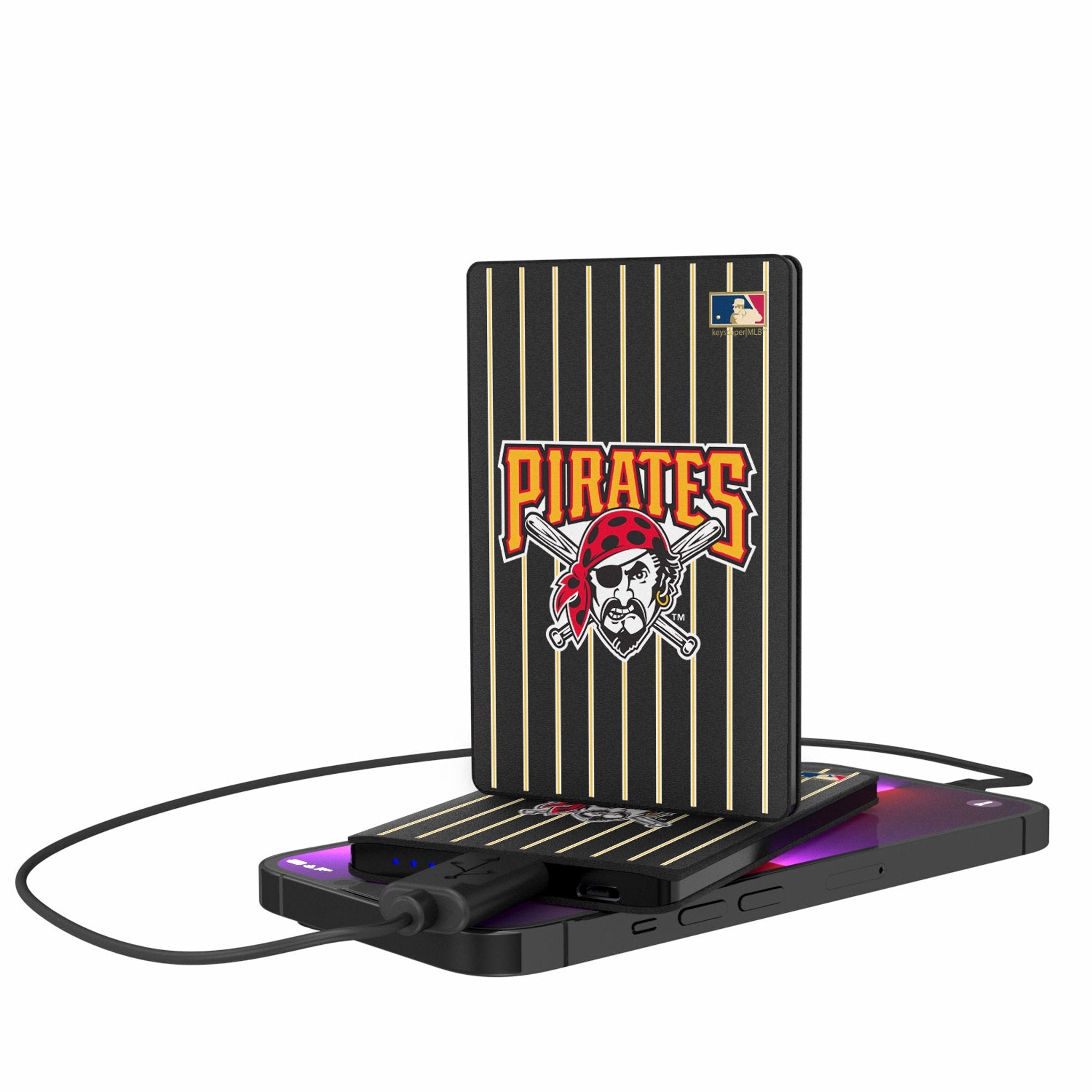 Pittsburgh Pirates 1997-2013 - Cooperstown Collection Pinstripe 2500mAh Credit Card Powerbank - Sports Gifts, Sports Memorabilia, Sports Collectibles, Fan Shop