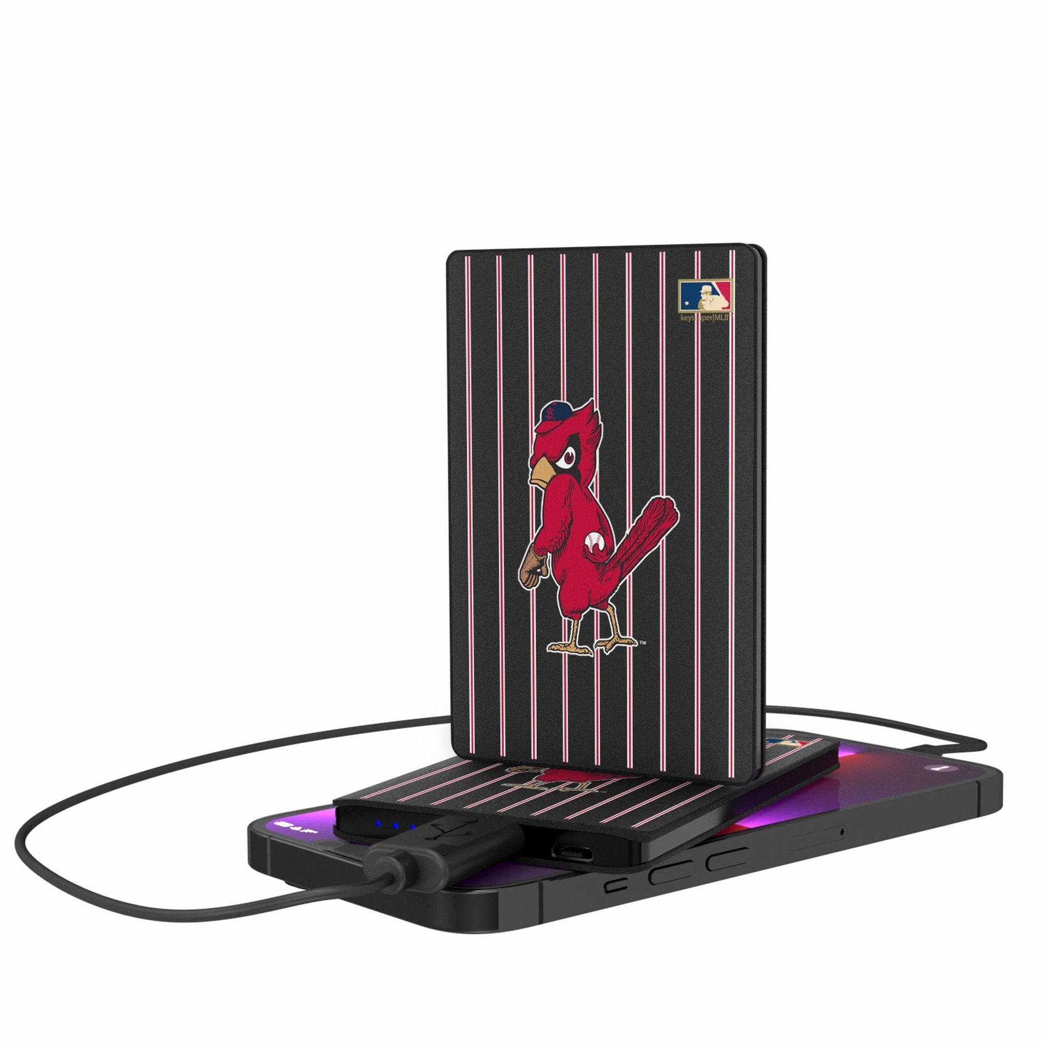 St Louis Cardinals 1950s - Cooperstown Collection Pinstripe 2500mAh Credit Card Powerbank - Sports Gifts, Sports Memorabilia, Sports Collectibles, Fan Shop
