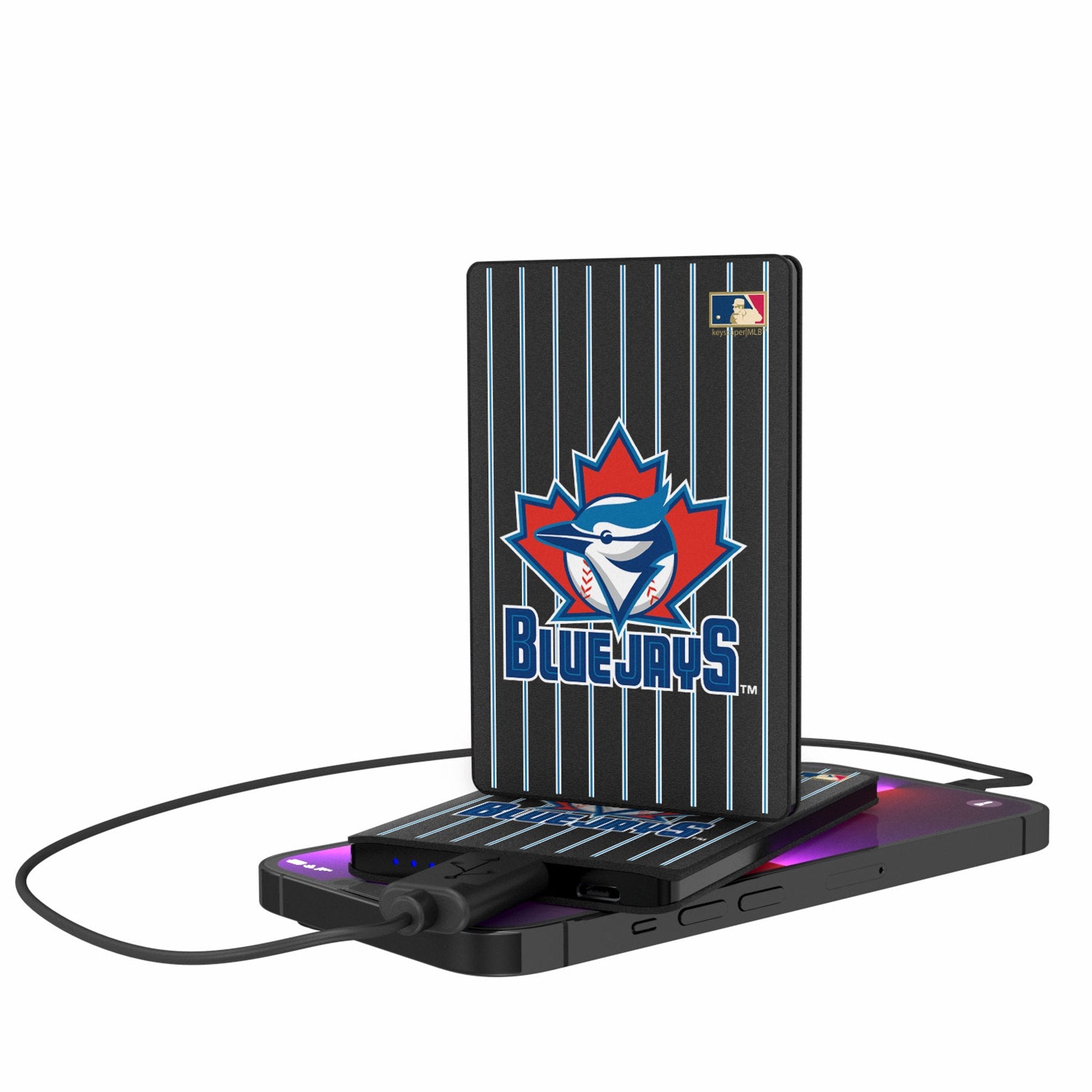 Toronto Blue Jays 1997-2002 - Cooperstown Collection Pinstripe 2500mAh Credit Card Powerbank - Sports Gifts, Sports Memorabilia, Sports Collectibles, Fan Shop