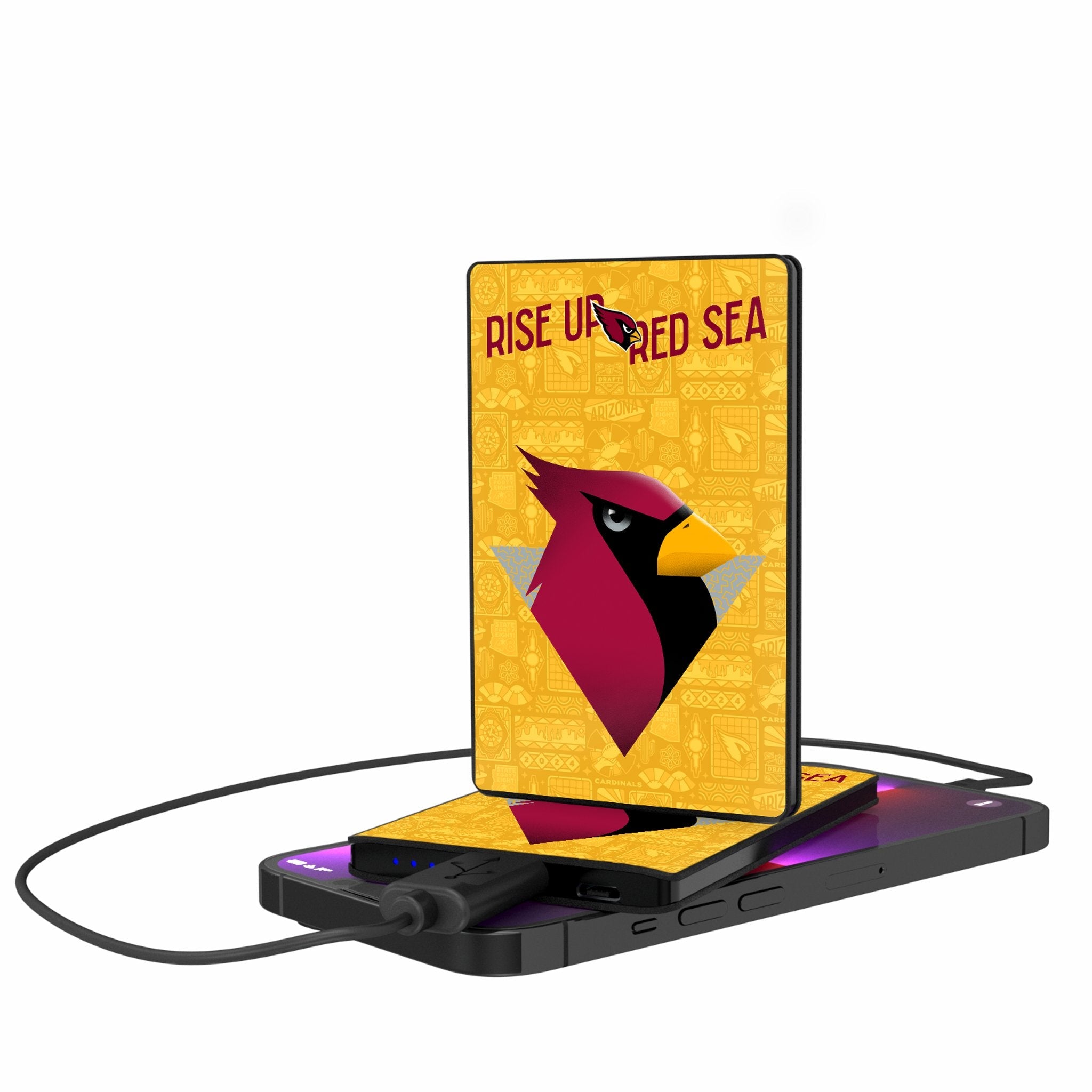 Arizona Cardinals 2024 Illustrated Limited Edition 2500mAh Credit Card Powerbank - Sports Gifts, Sports Memorabilia, Sports Collectibles, Fan Shop