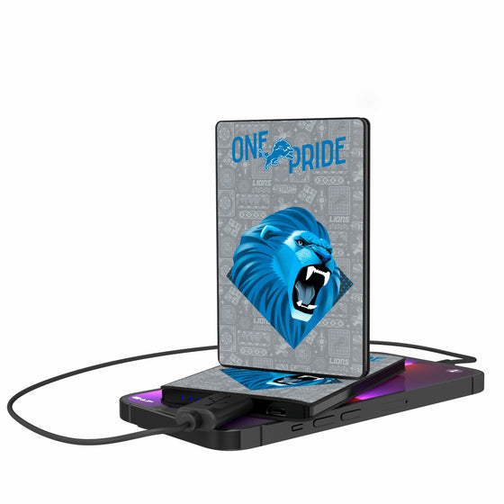 Detroit Lions 2024 Illustrated Limited Edition 2500mAh Credit Card Powerbank-0