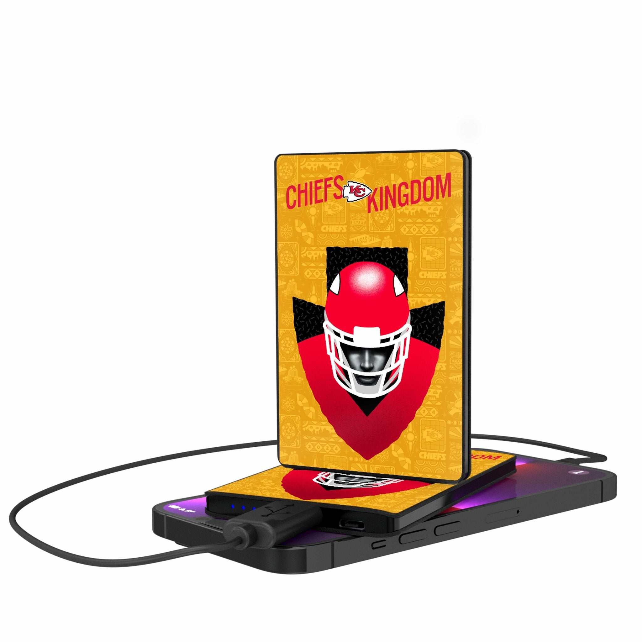 Kansas City Chiefs 2024 Illustrated Limited Edition 2500mAh Credit Card Powerbank - Sports Gifts, Sports Memorabilia, Sports Collectibles, Fan Shop