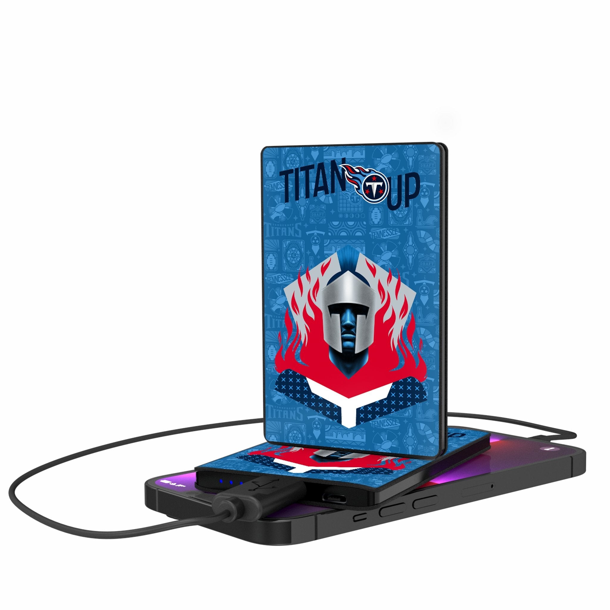 Tennessee Titans 2024 Illustrated Limited Edition 2500mAh Credit Card Powerbank - Sports Gifts, Sports Memorabilia, Sports Collectibles, Fan Shop
