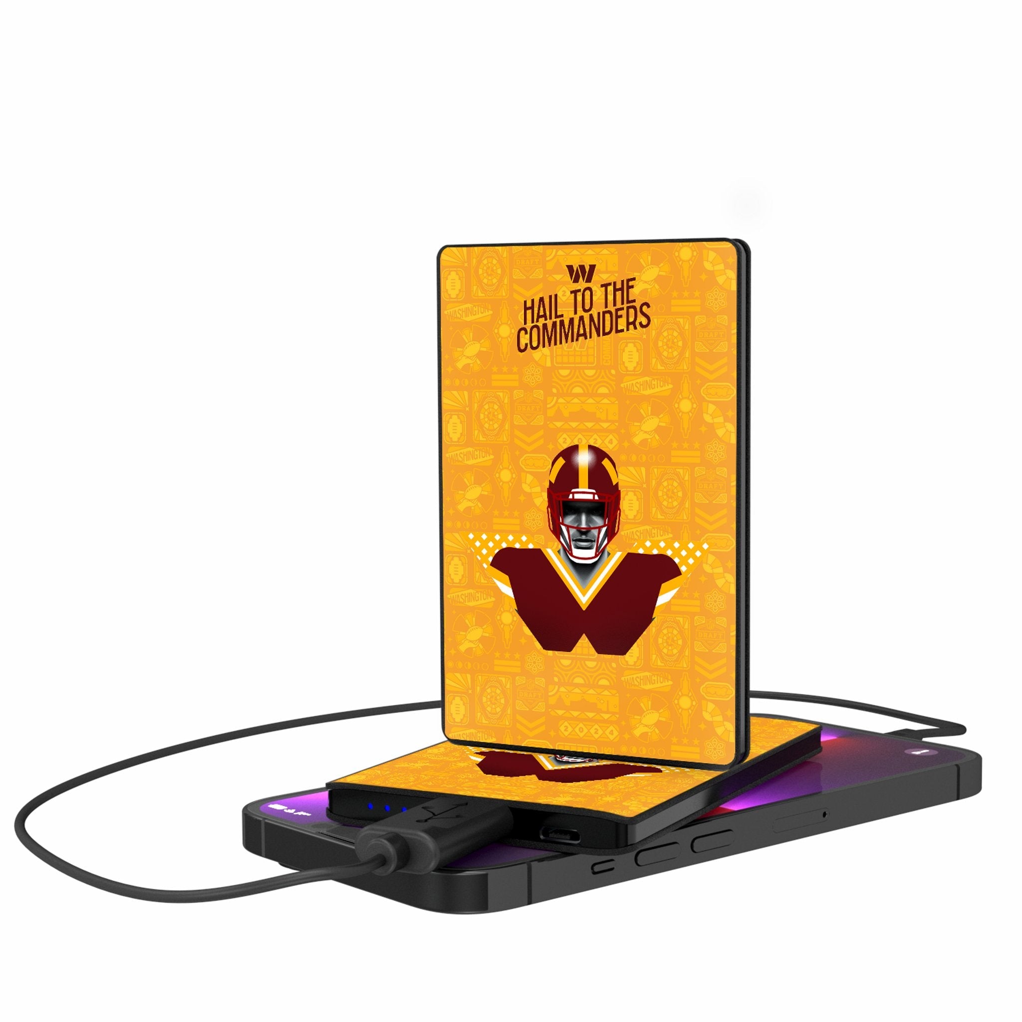 Washington Commanders 2024 Illustrated Limited Edition 2500mAh Credit Card Powerbank - Sports Gifts, Sports Memorabilia, Sports Collectibles, Fan Shop