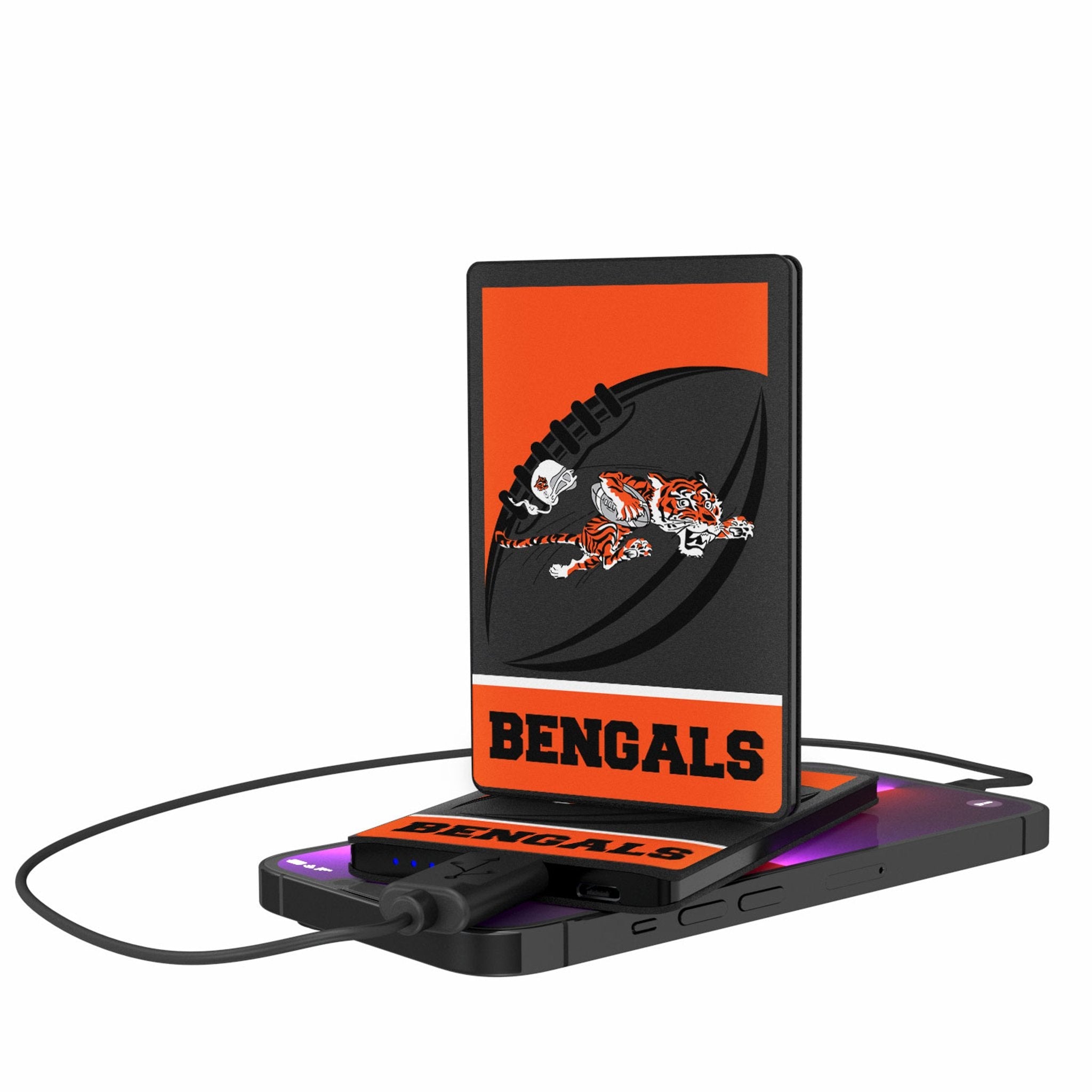 Cincinnati Bengals Historic Collection Passtime 2500mAh Credit Card Powerbank - Sports Gifts, Sports Memorabilia, Sports Collectibles, Fan Shop