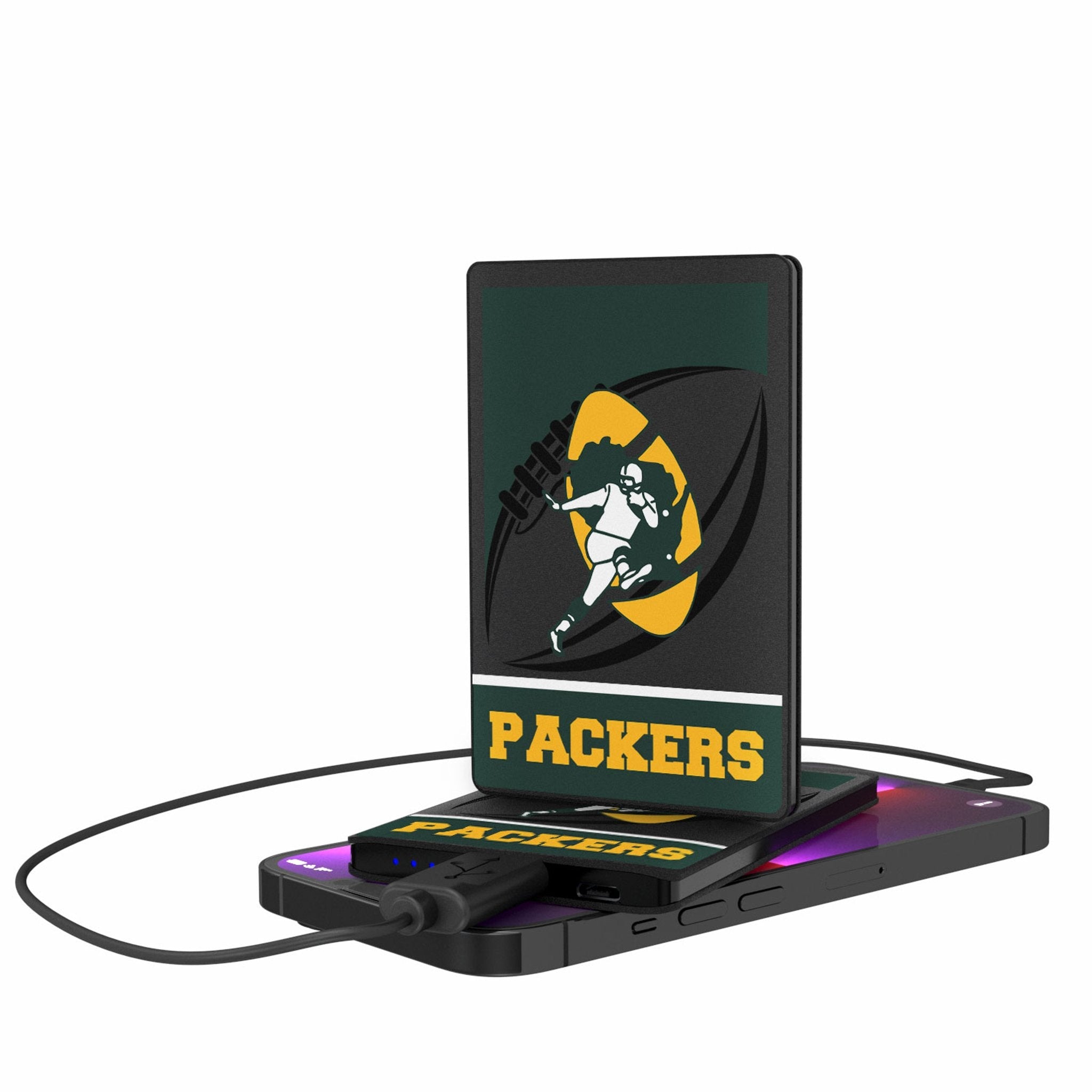 Green Bay Packers Historic Collection Passtime 2500mAh Credit Card Powerbank - Sports Gifts, Sports Memorabilia, Sports Collectibles, Fan Shop