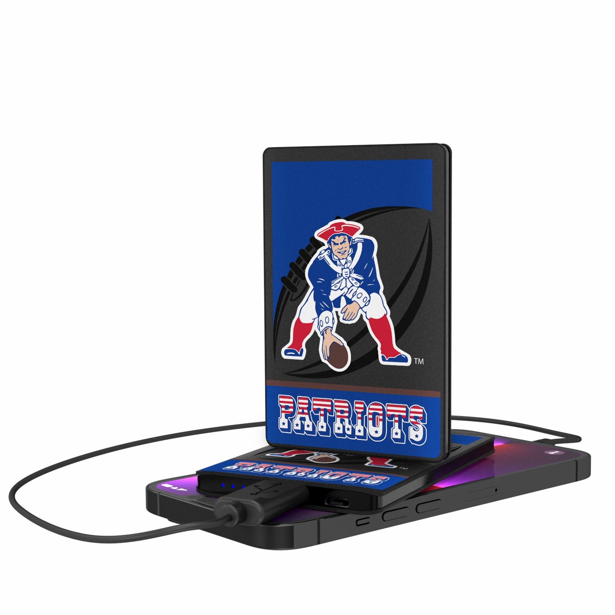 New England Patriots Historic Collection Passtime 2500mAh Credit Card Powerbank - Sports Gifts, Sports Memorabilia, Sports Collectibles, Fan Shop