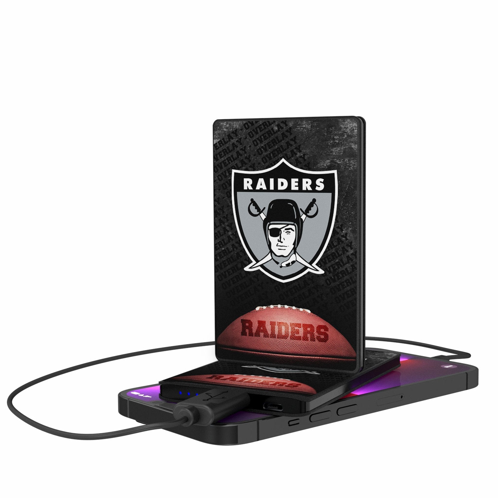 Oakland Raiders 1963 Historic Collection Legendary 2500mAh Credit Card Powerbank - Sports Gifts, Sports Memorabilia, Sports Collectibles, Fan Shop