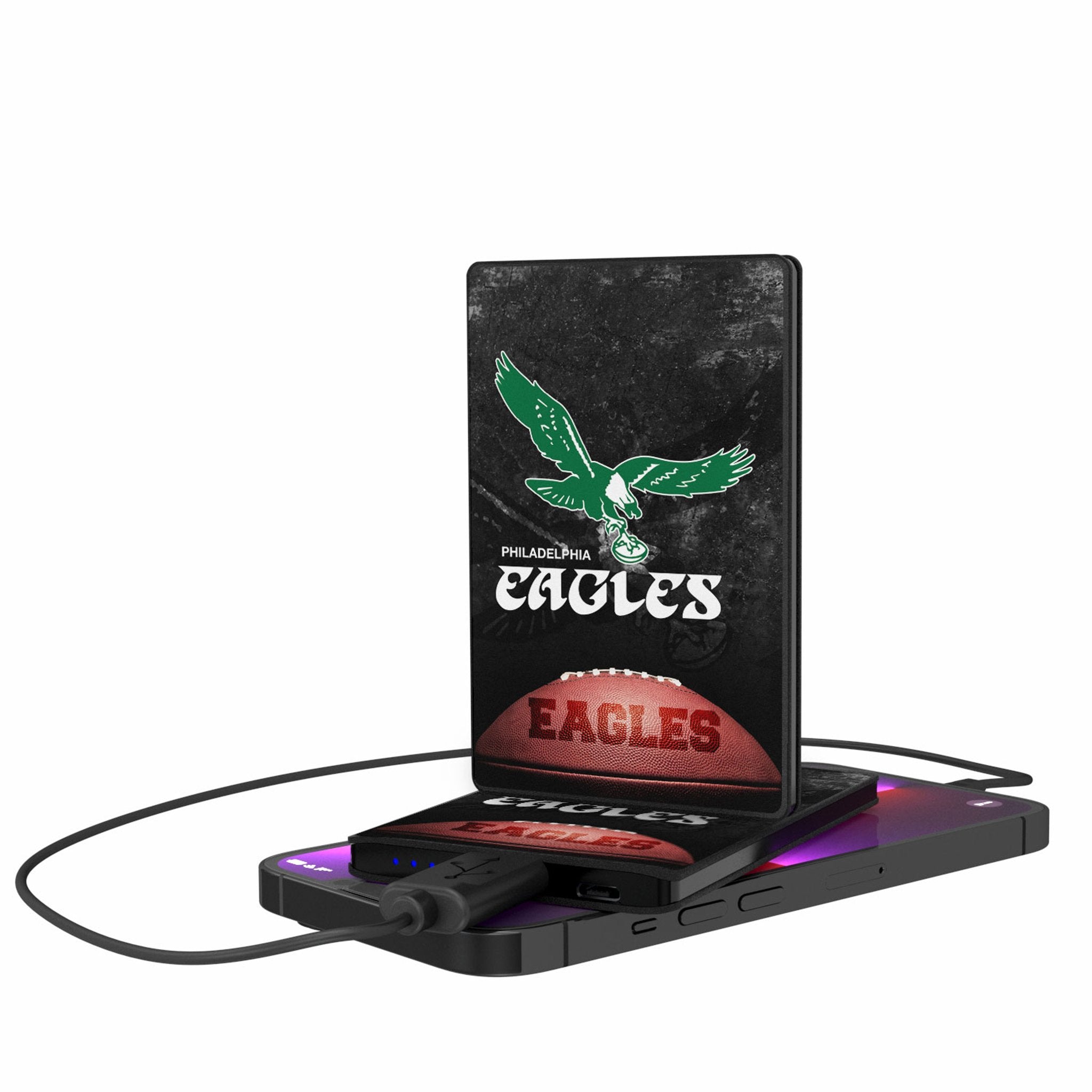 Philadelphia Eagles 1973-1995 Historic Collection Legendary 2500mAh Credit Card Powerbank - Sports Gifts, Sports Memorabilia, Sports Collectibles, Fan Shop