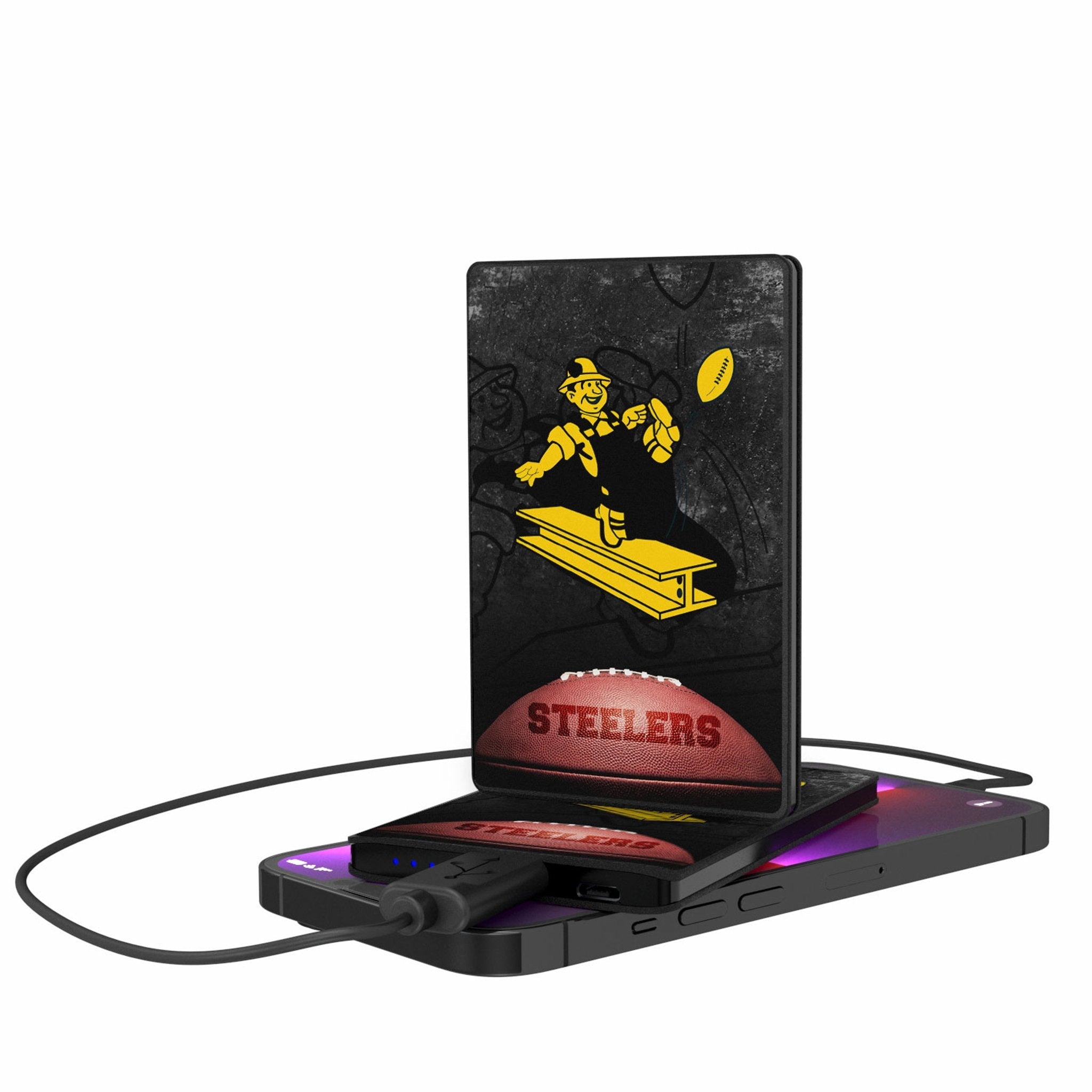 Pittsburgh Steelers 1961 Historic Collection Legendary 2500mAh Credit Card Powerbank - Sports Gifts, Sports Memorabilia, Sports Collectibles, Fan Shop