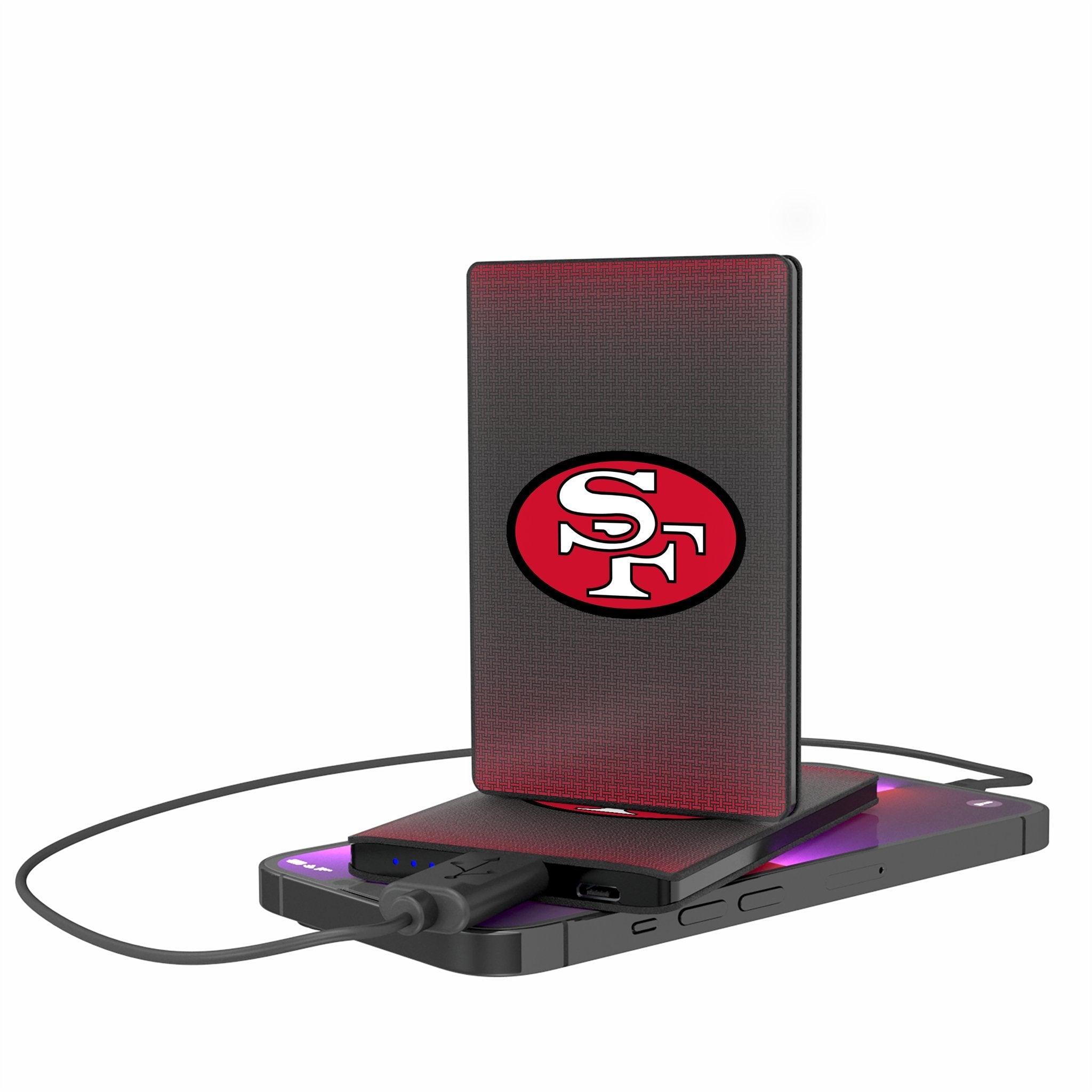 San Francisco 49ers Historic Collection Linen 2500mAh Credit Card Powerbank - Sports Gifts, Sports Memorabilia, Sports Collectibles, Fan Shop
