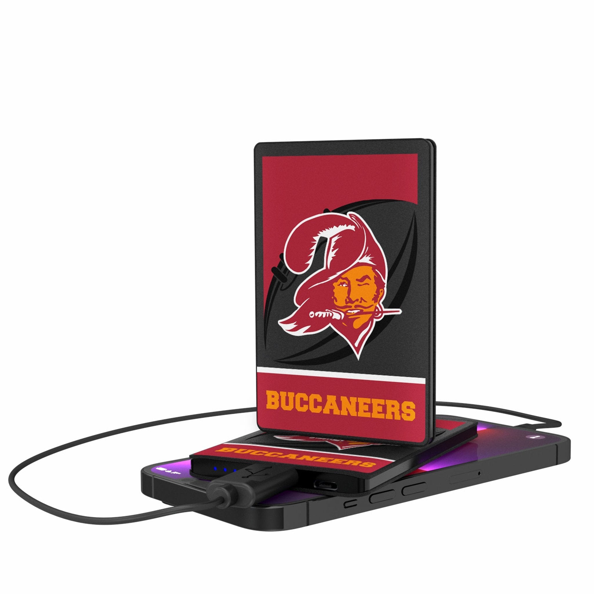 Tampa Bay Buccaneers Historic Collection Passtime 2500mAh Credit Card Powerbank - Sports Gifts, Sports Memorabilia, Sports Collectibles, Fan Shop