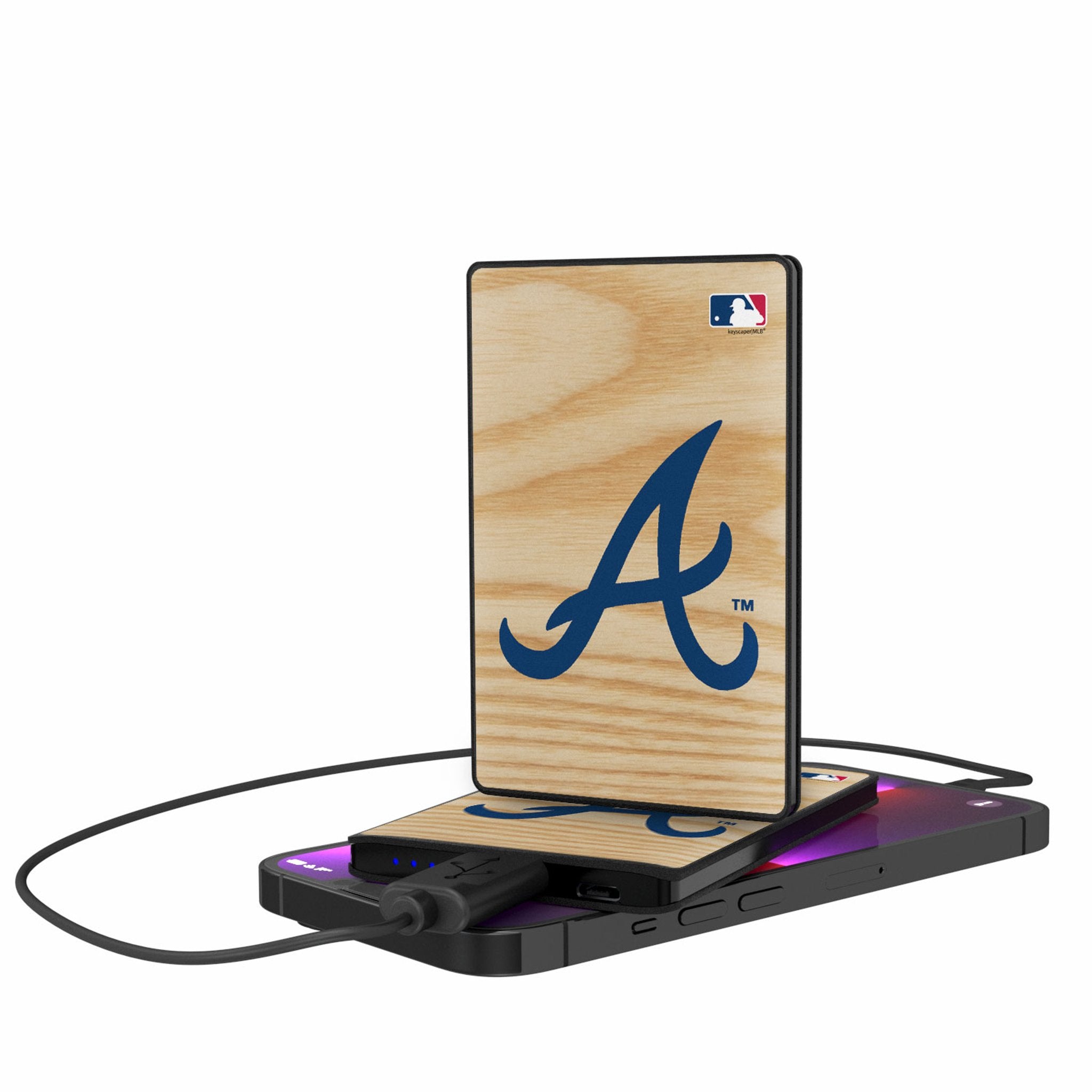 Atlanta Braves Baseball Bat 2500mAh Credit Card Powerbank - Sports Gifts, Sports Memorabilia, Sports Collectibles, Fan Shop