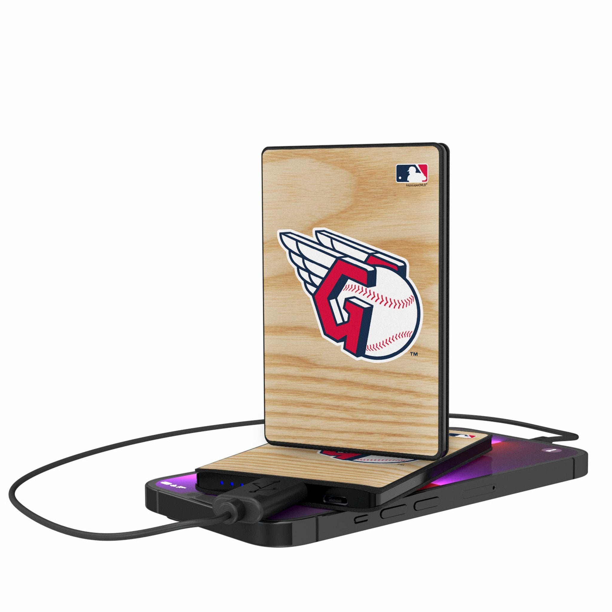 Cleveland Guardians Baseball Bat 2500mAh Credit Card Powerbank - Sports Gifts, Sports Memorabilia, Sports Collectibles, Fan Shop