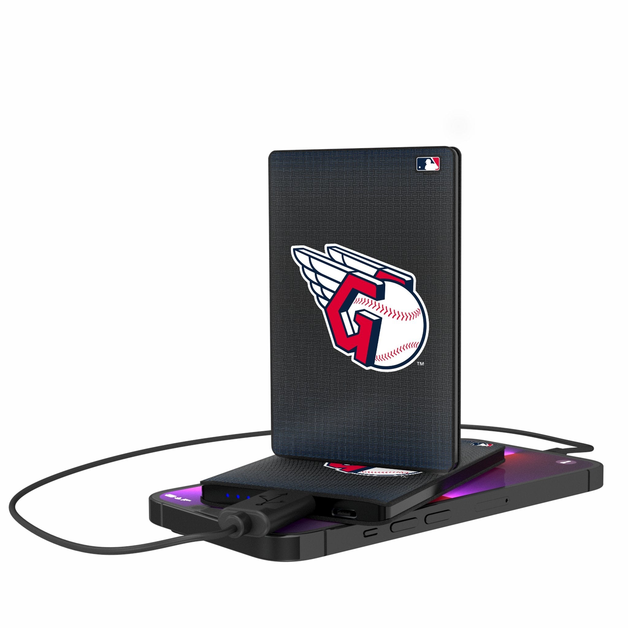 Cleveland Guardians Linen 2500mAh Credit Card Powerbank - Sports Gifts, Sports Memorabilia, Sports Collectibles, Fan Shop