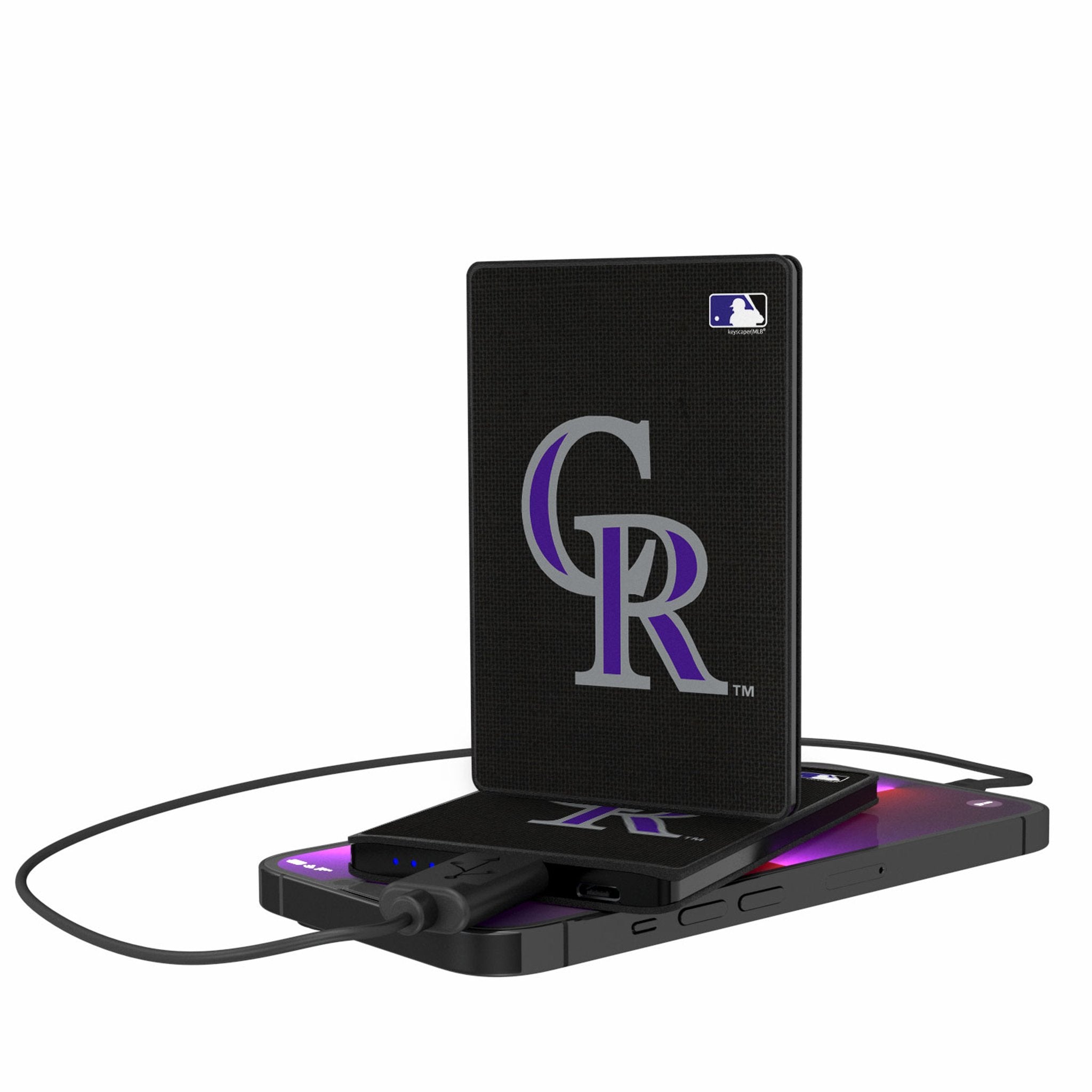 Colorado Rockies Solid 2500mAh Credit Card Powerbank - Sports Gifts, Sports Memorabilia, Sports Collectibles, Fan Shop