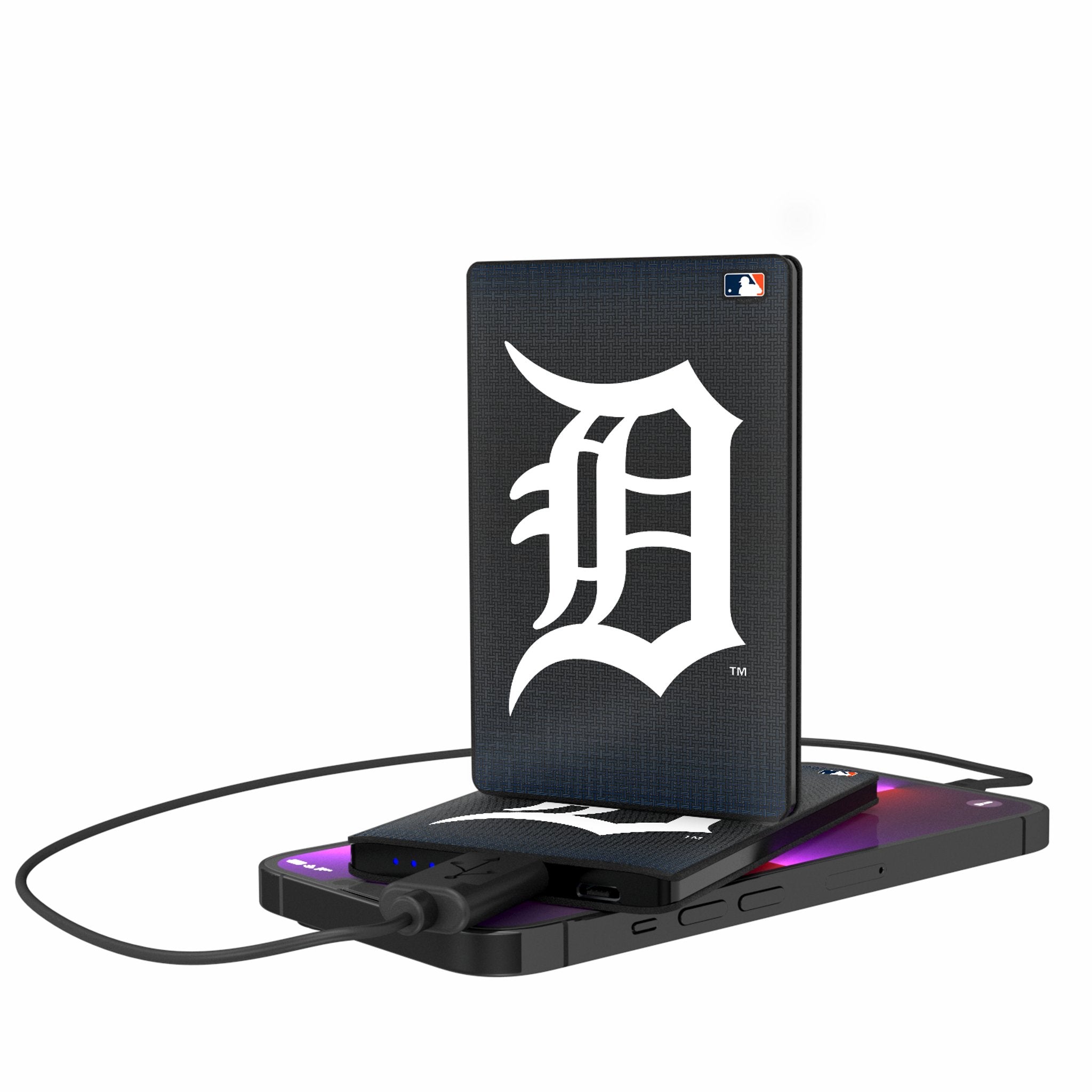 Detroit Tigers Linen 2500mAh Credit Card Powerbank - Sports Gifts, Sports Memorabilia, Sports Collectibles, Fan Shop