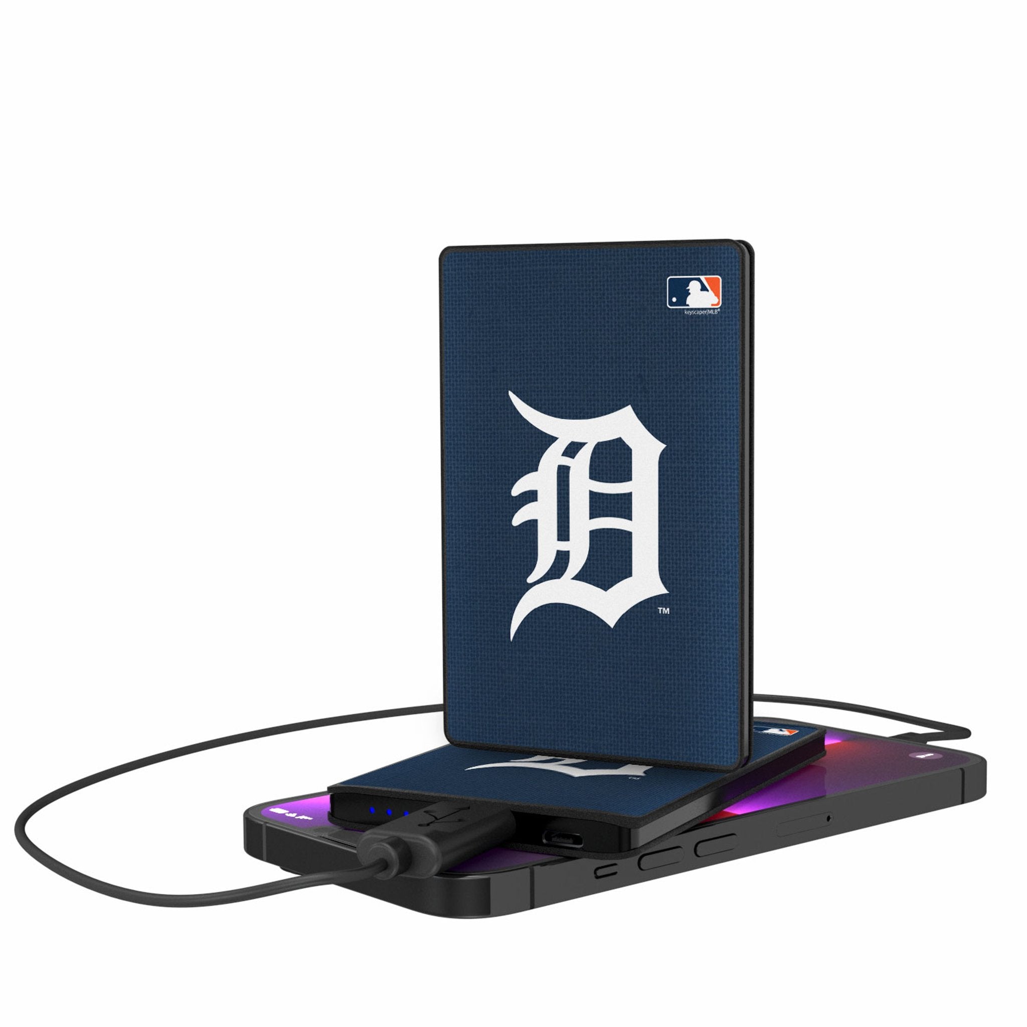 Detroit Tigers Solid 2500mAh Credit Card Powerbank - Sports Gifts, Sports Memorabilia, Sports Collectibles, Fan Shop