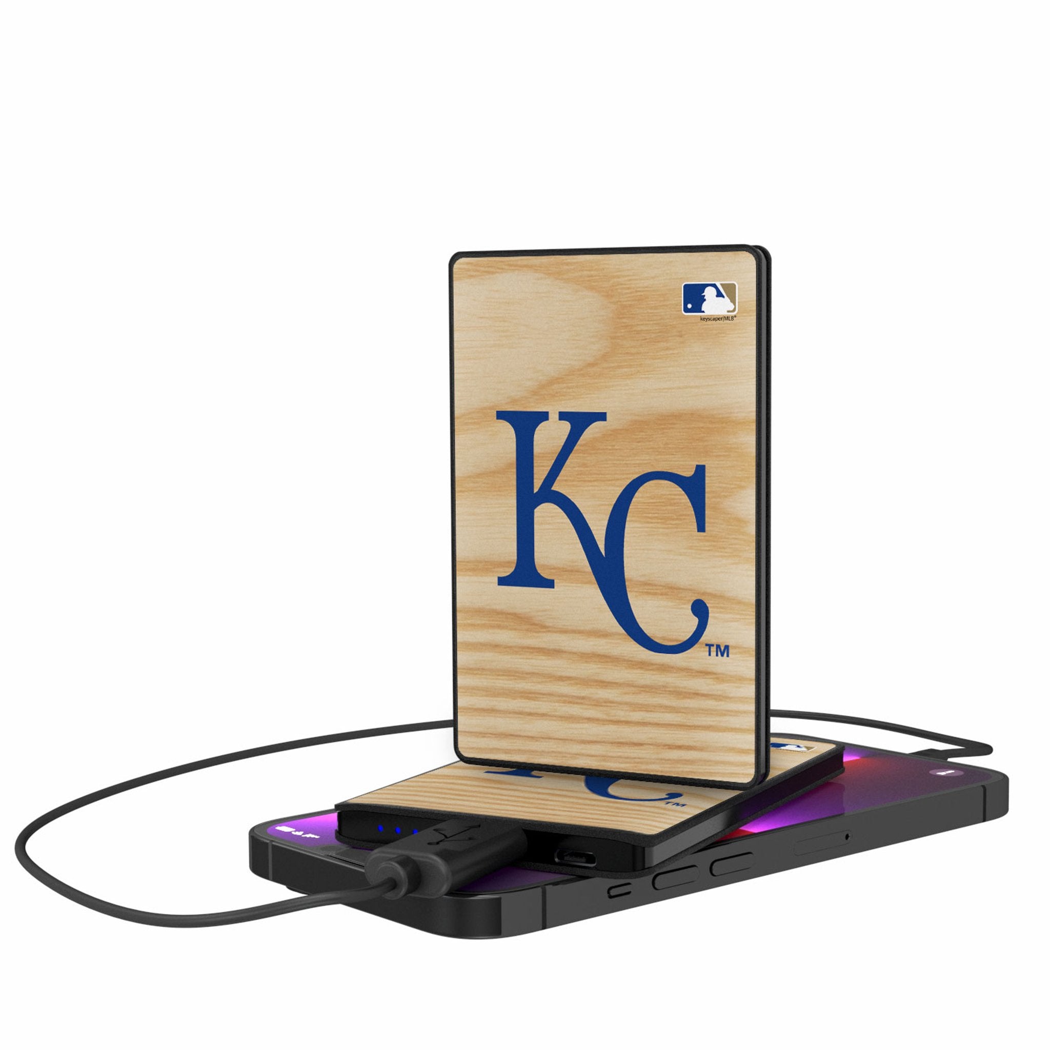 Kansas City Royals Baseball Bat 2500mAh Credit Card Powerbank - Sports Gifts, Sports Memorabilia, Sports Collectibles, Fan Shop
