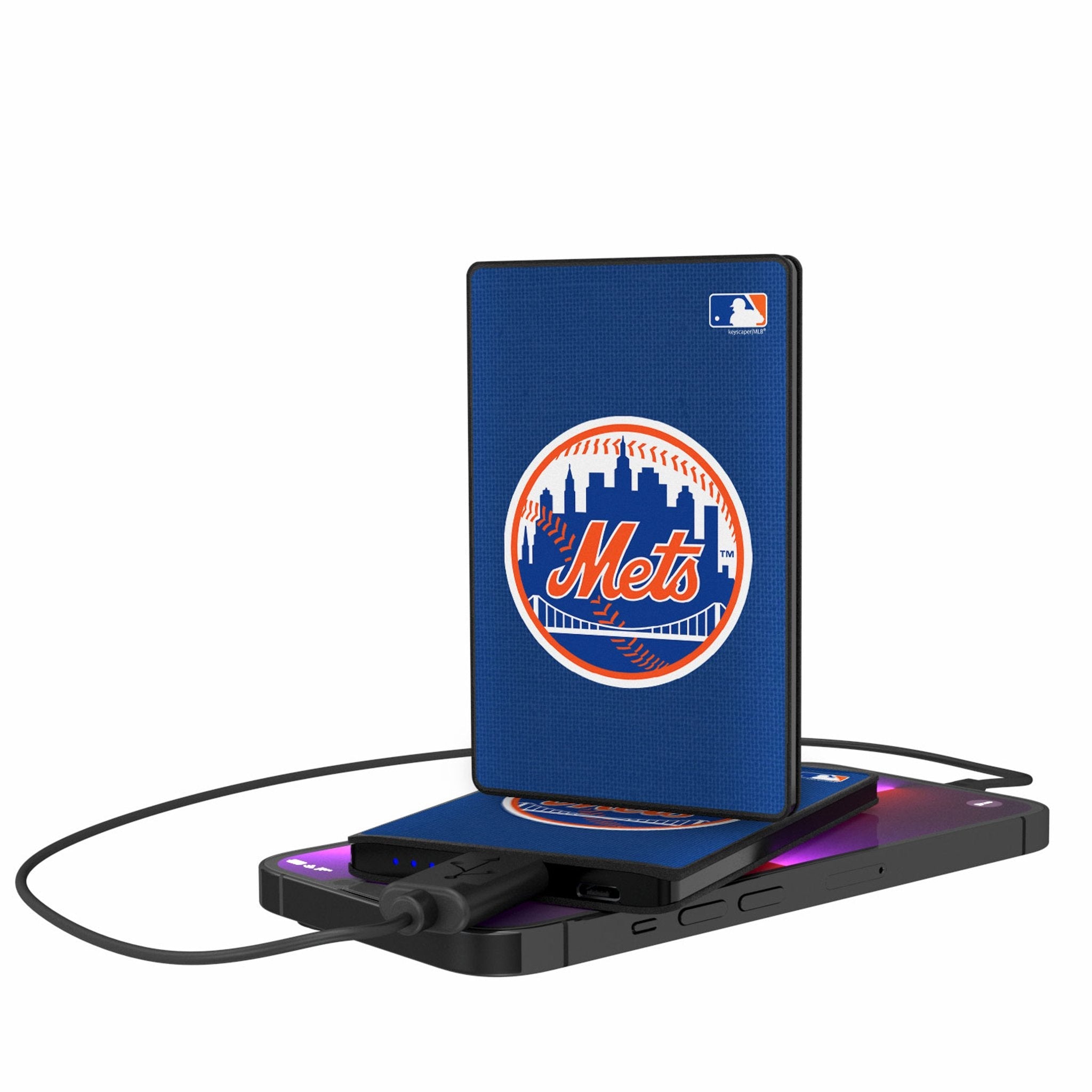 New York Mets Solid 2500mAh Credit Card Powerbank - Sports Gifts, Sports Memorabilia, Sports Collectibles, Fan Shop