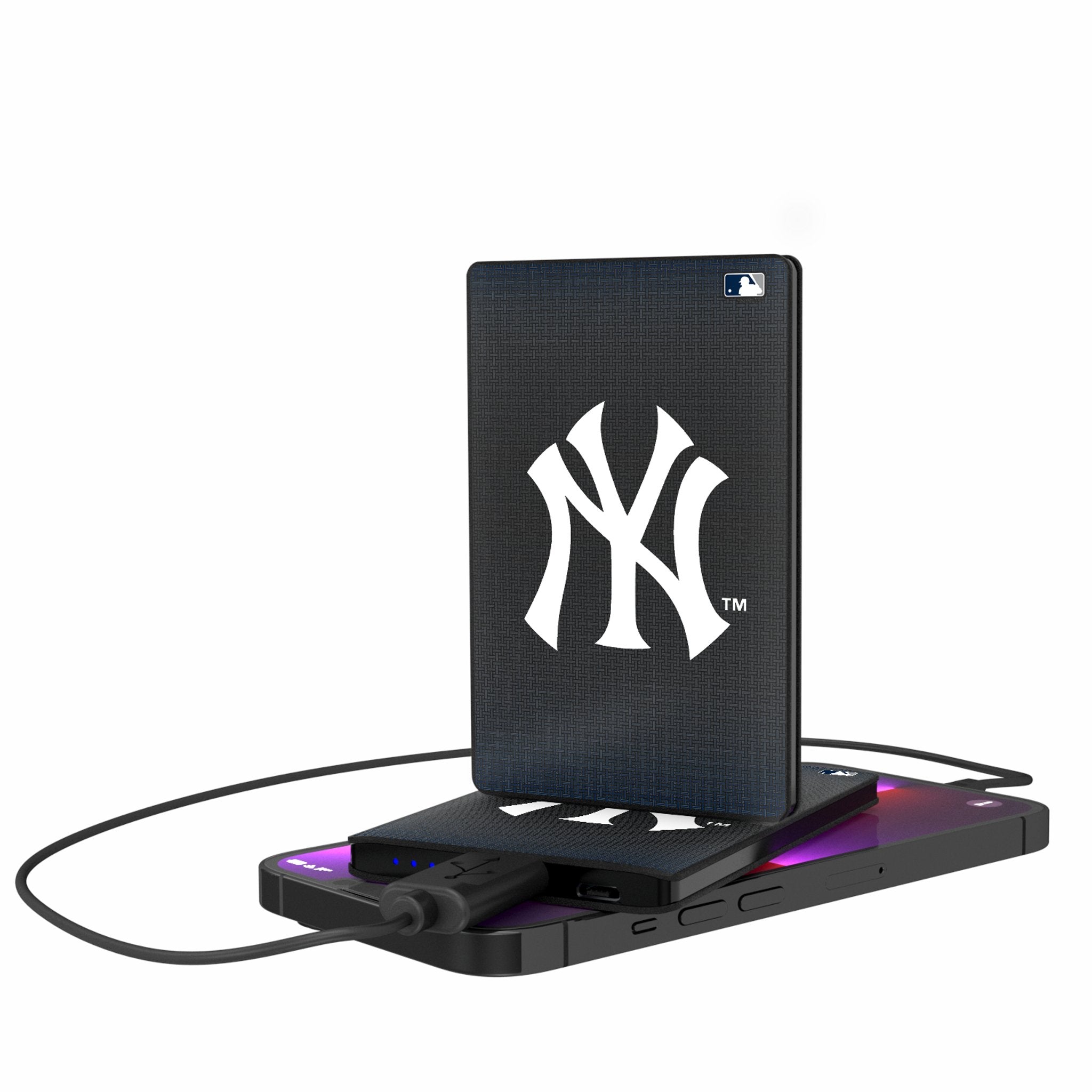 New York Yankees Linen 2500mAh Credit Card Powerbank - Sports Gifts, Sports Memorabilia, Sports Collectibles, Fan Shop
