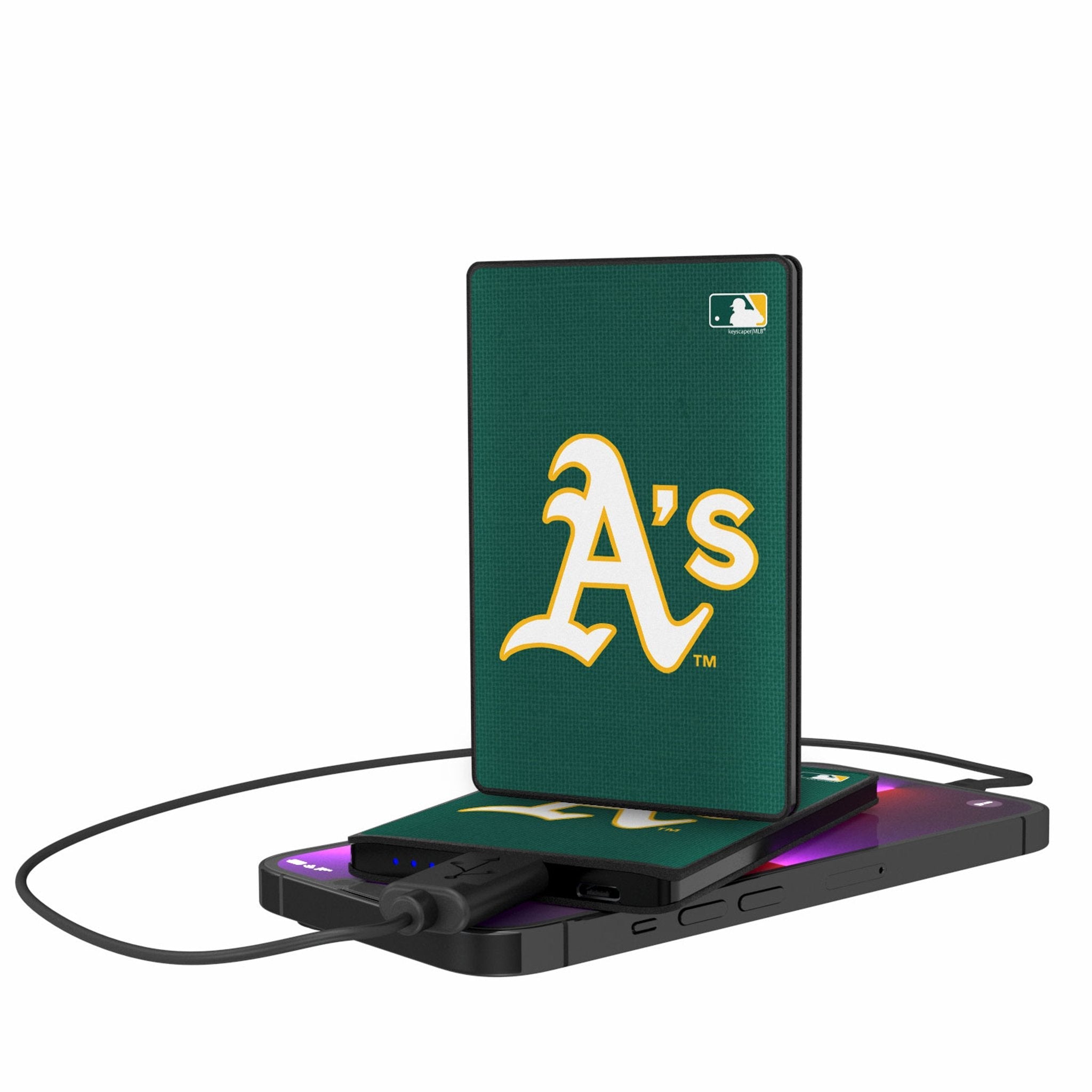 Oakland Athletics Solid 2500mAh Credit Card Powerbank - Sports Gifts, Sports Memorabilia, Sports Collectibles, Fan Shop